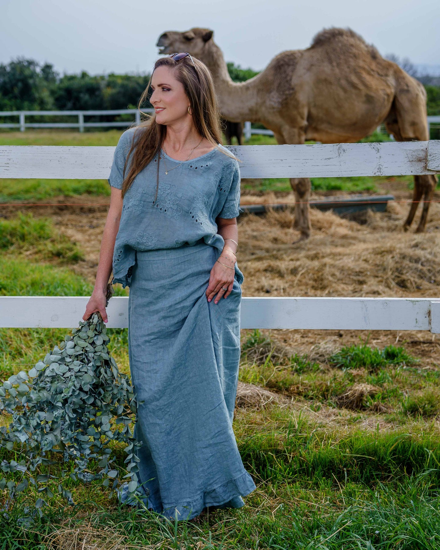 Sweet Talk Linen Skirt | Sage