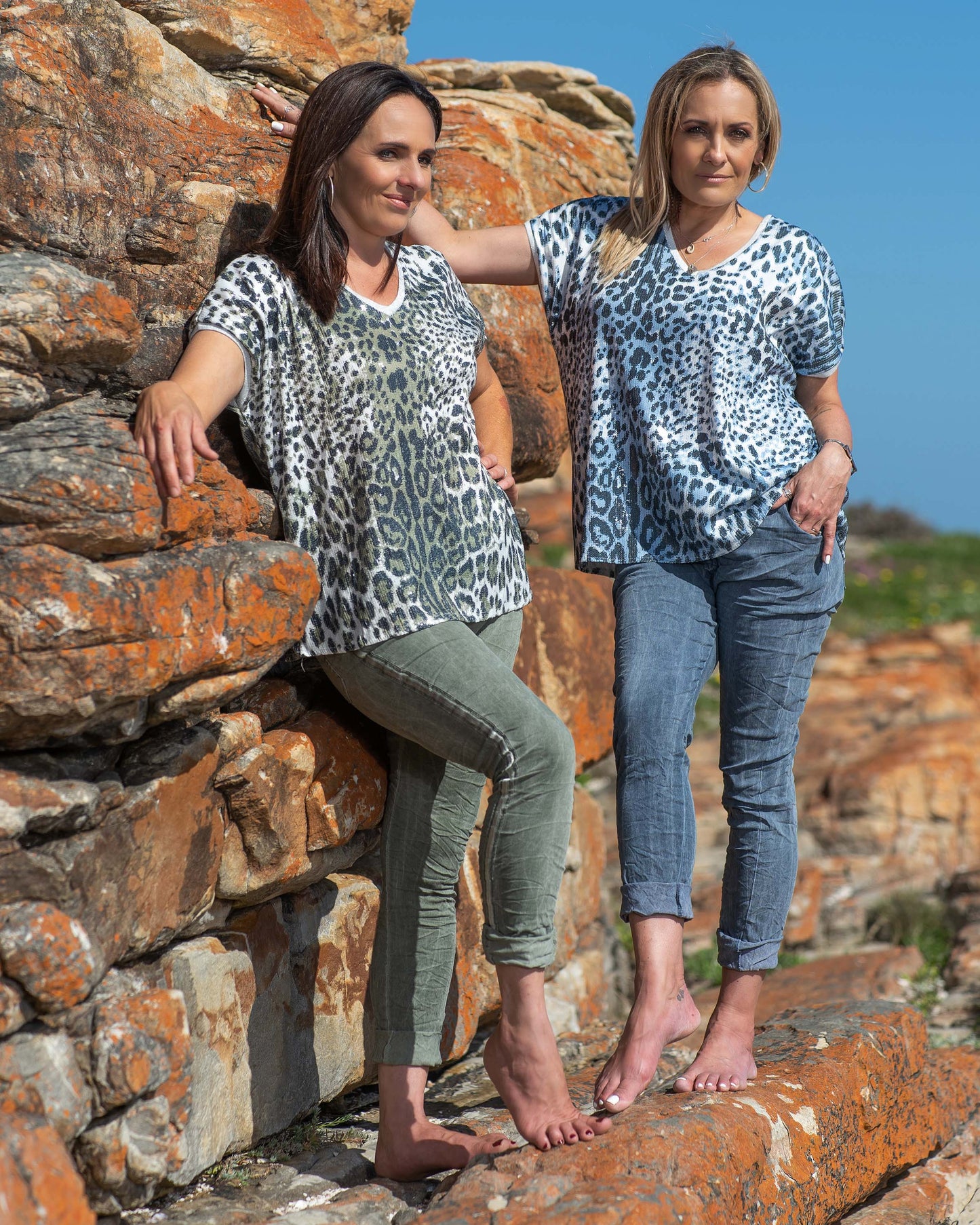 Prepare to turn heads and steal the spotlight! This top boasts a daring animal print pattern that is brought to life with a lavish array of sequins, creating a dazzling effect that catches the light with every move. The medium stretch fabric ensures a comfortable fit that hugs your curves in all the right places, allowing you to move with confidence and ease