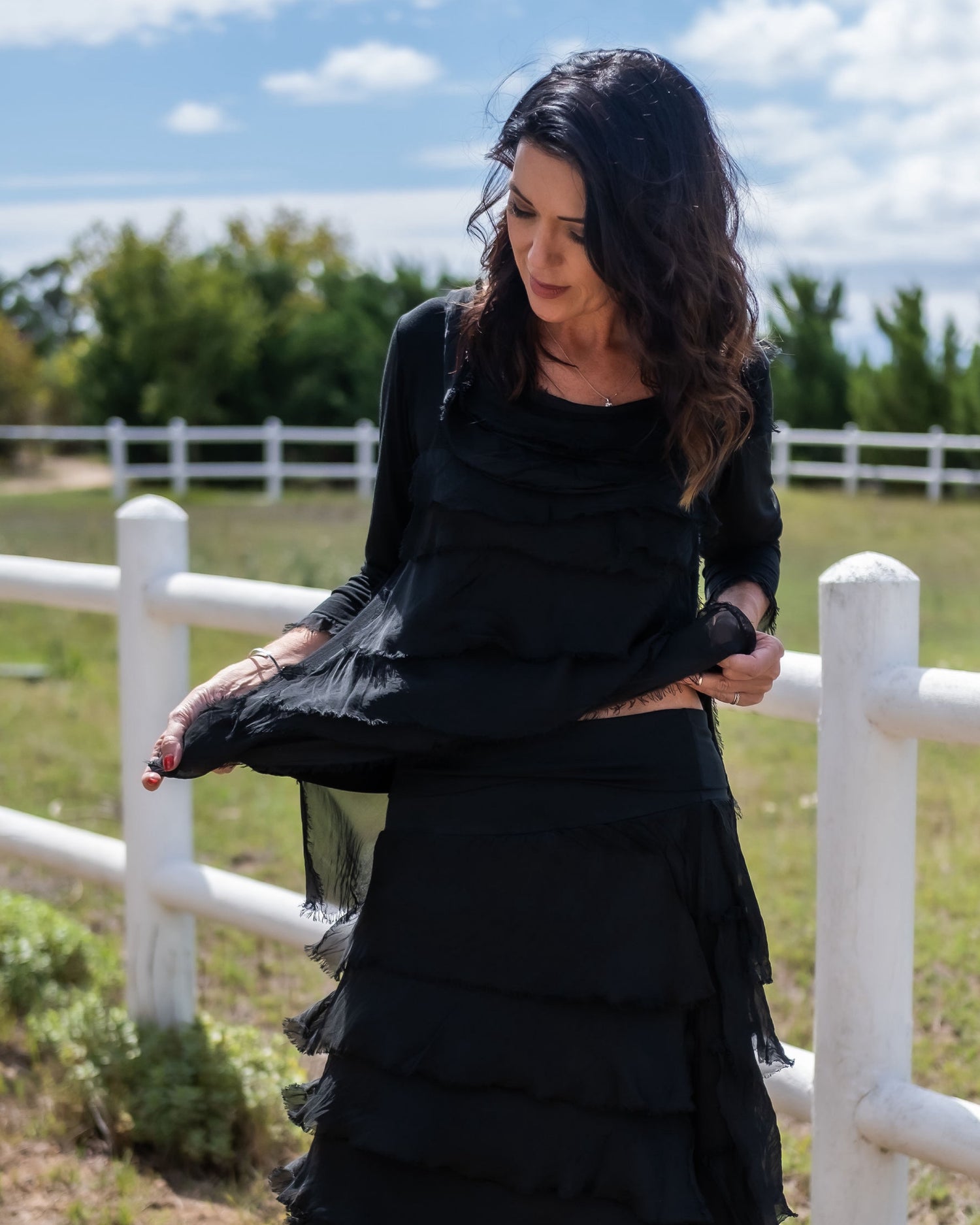 Asym Drape Top | Black