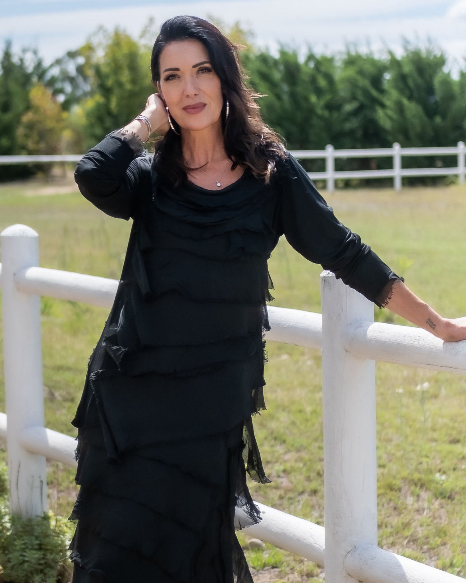 Asym Drape Top | Black