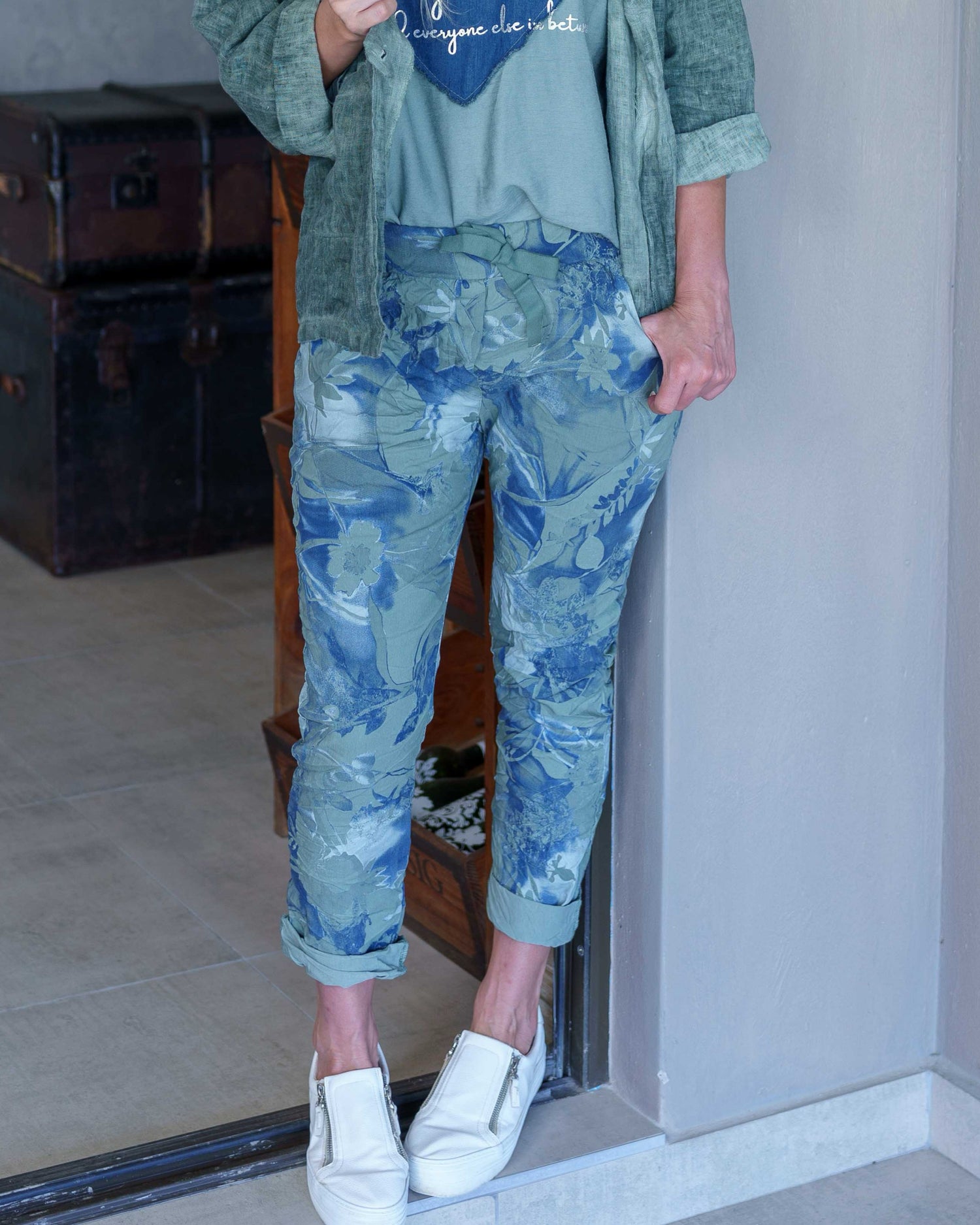 Botanic Drawstring Pants | Militare