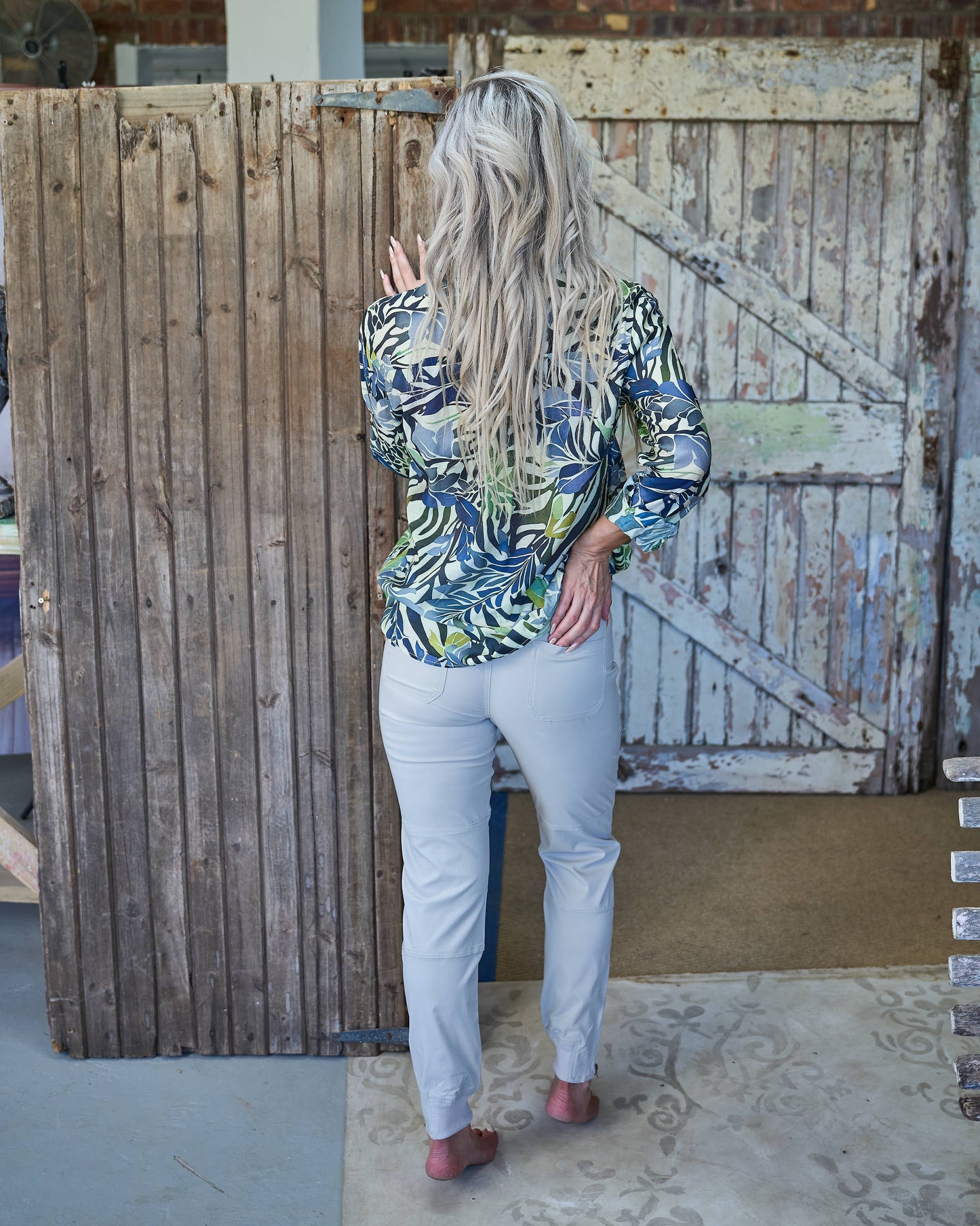 Botanical Safari Shirt | Teal