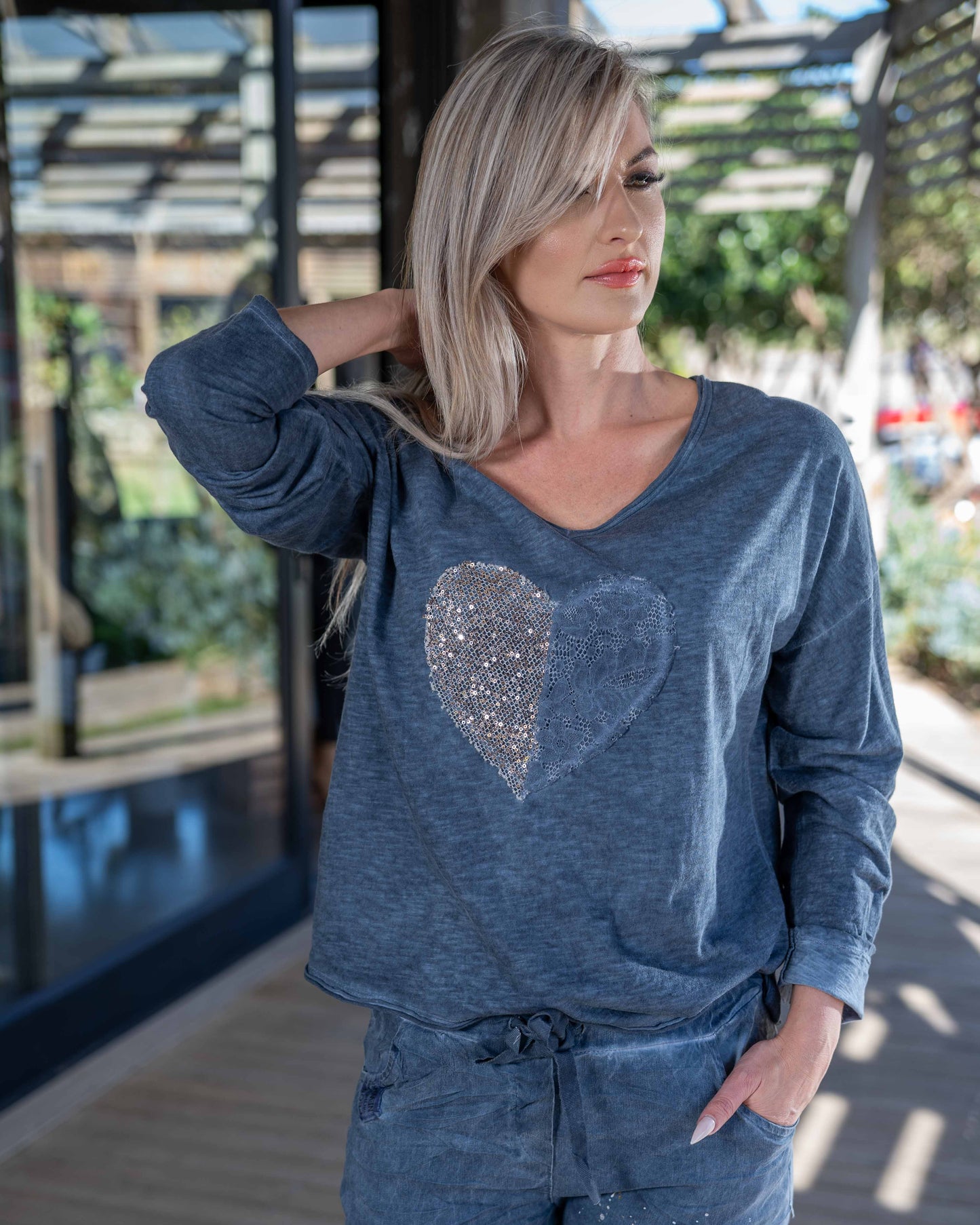 Broken Heart Top | Blue