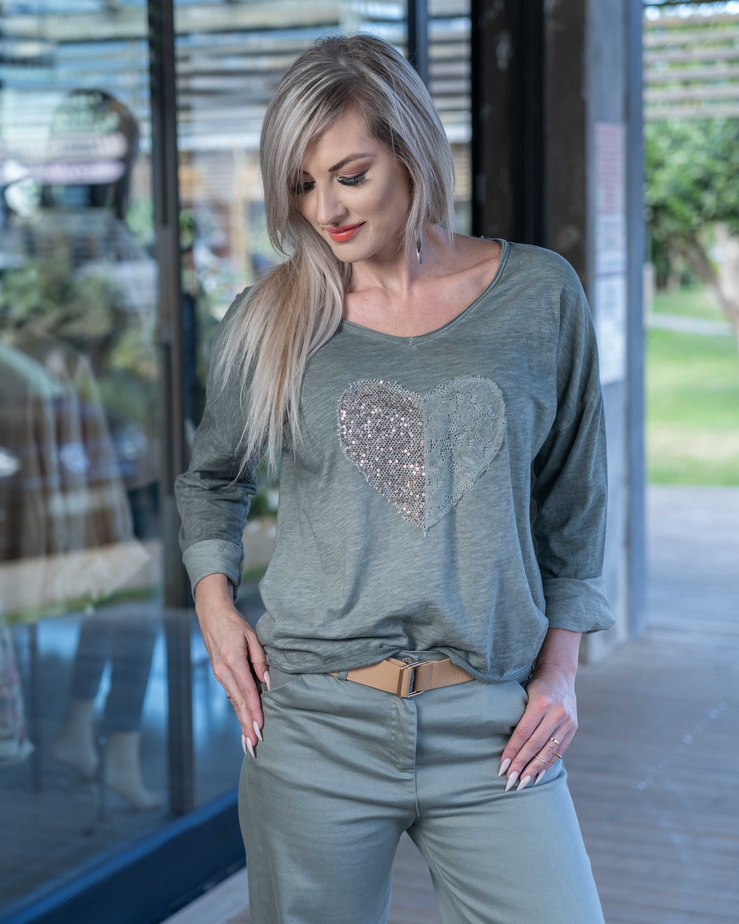 Broken Heart Top | Sage