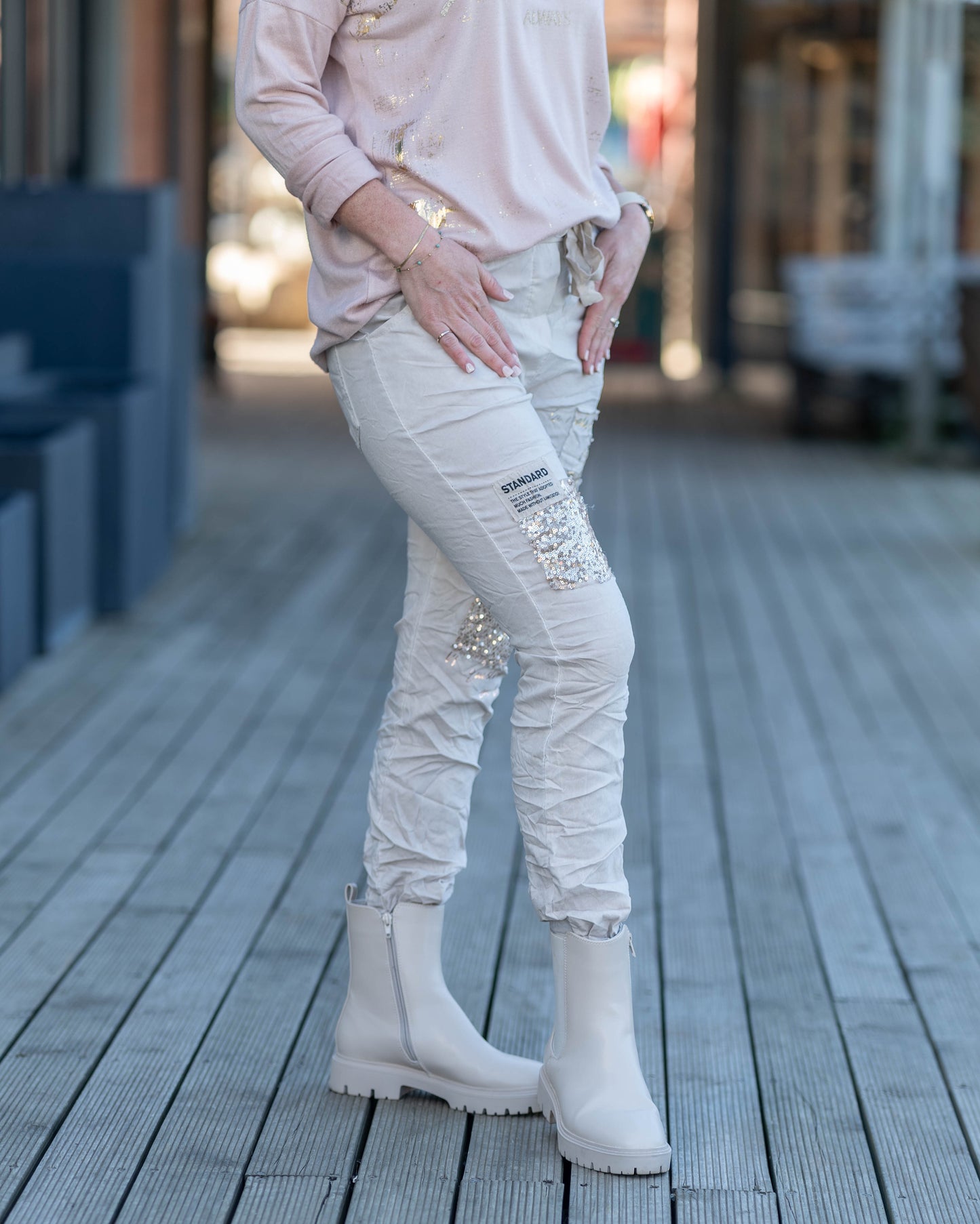 California Girl Drawstring Pants | Beige