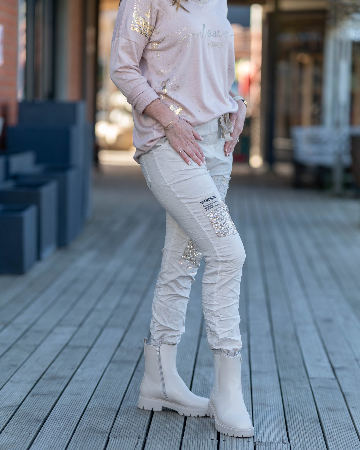 California Girl Drawstring Pants | Beige