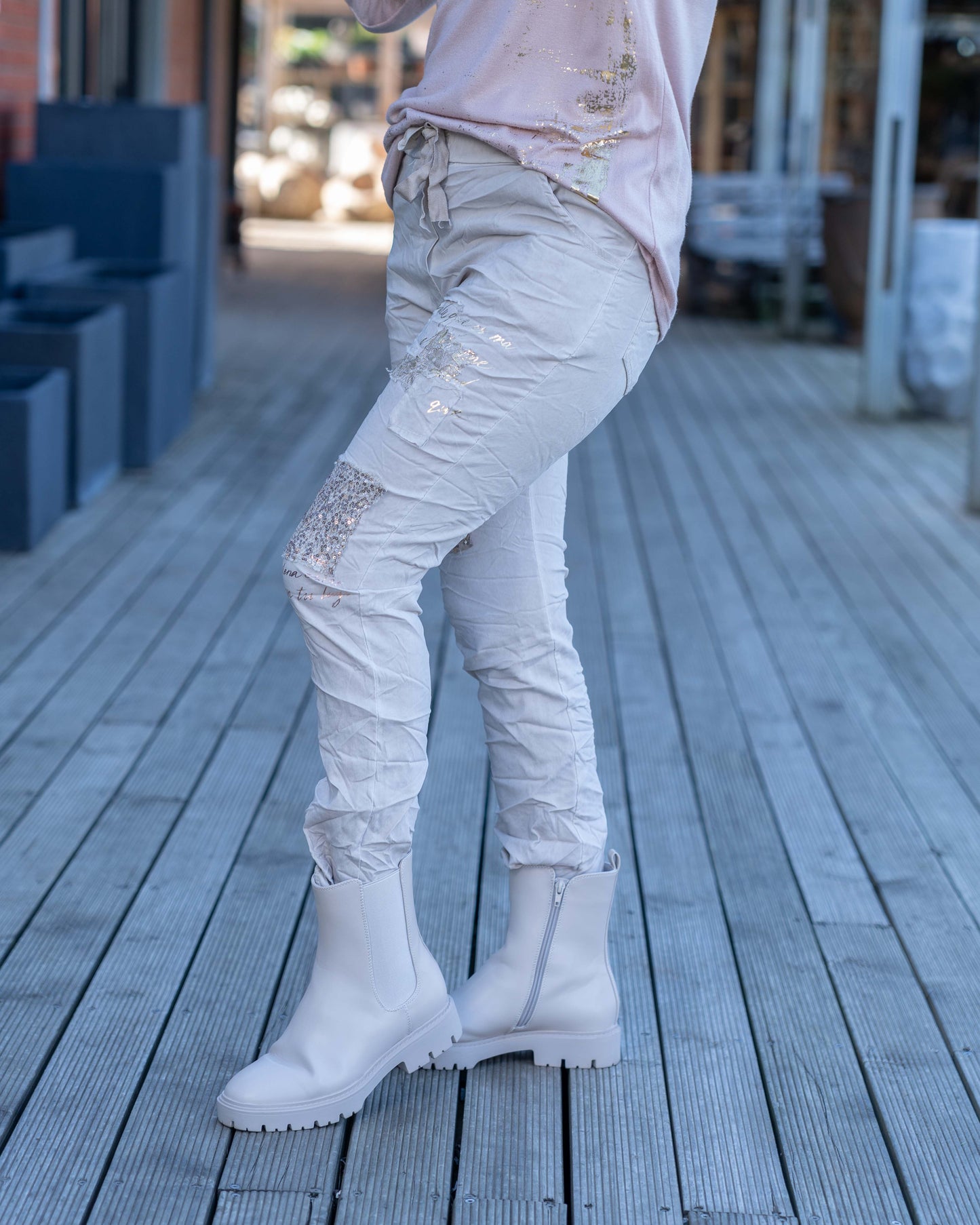 California Girl Drawstring Pants | Beige