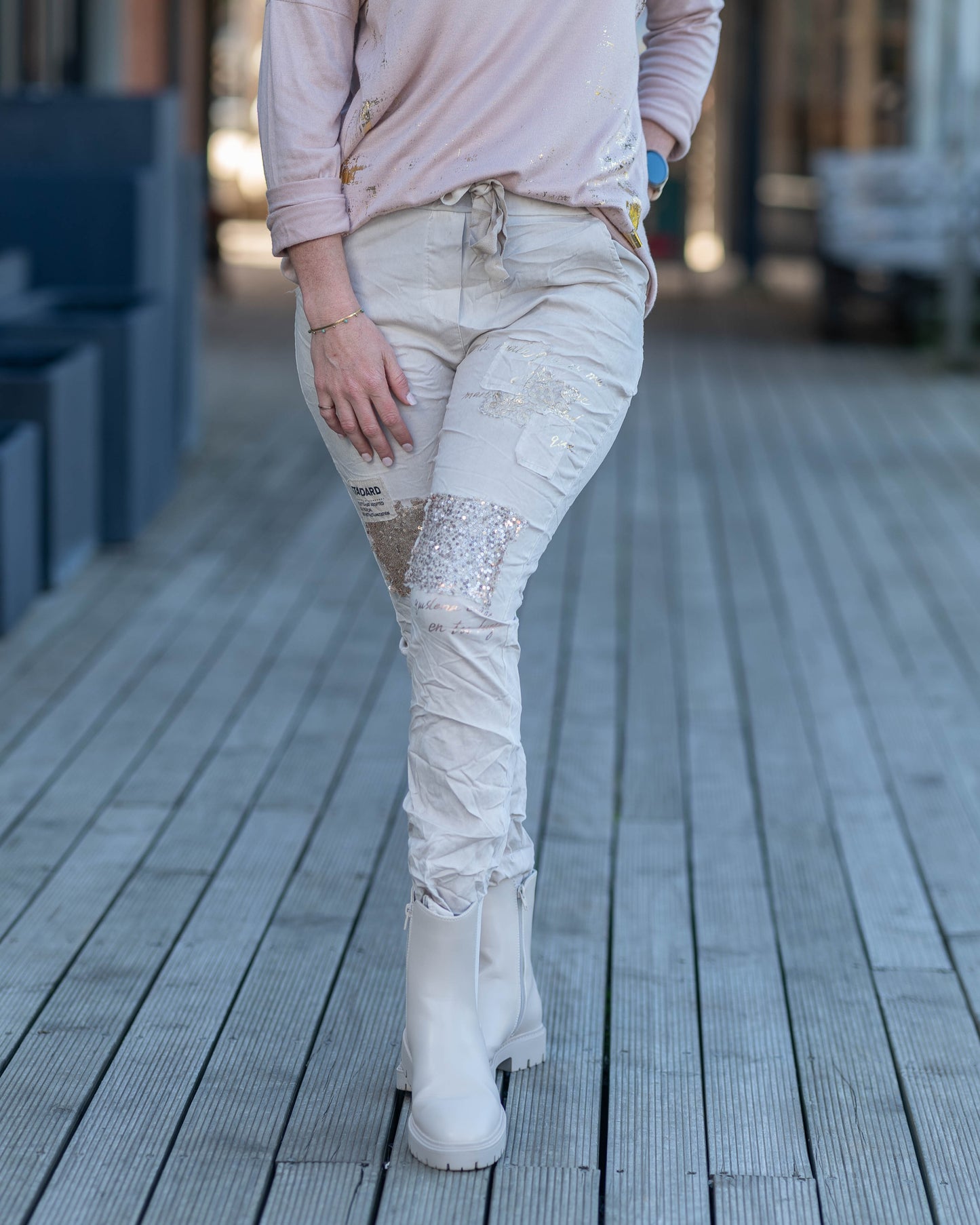 California Girl Drawstring Pants | Beige