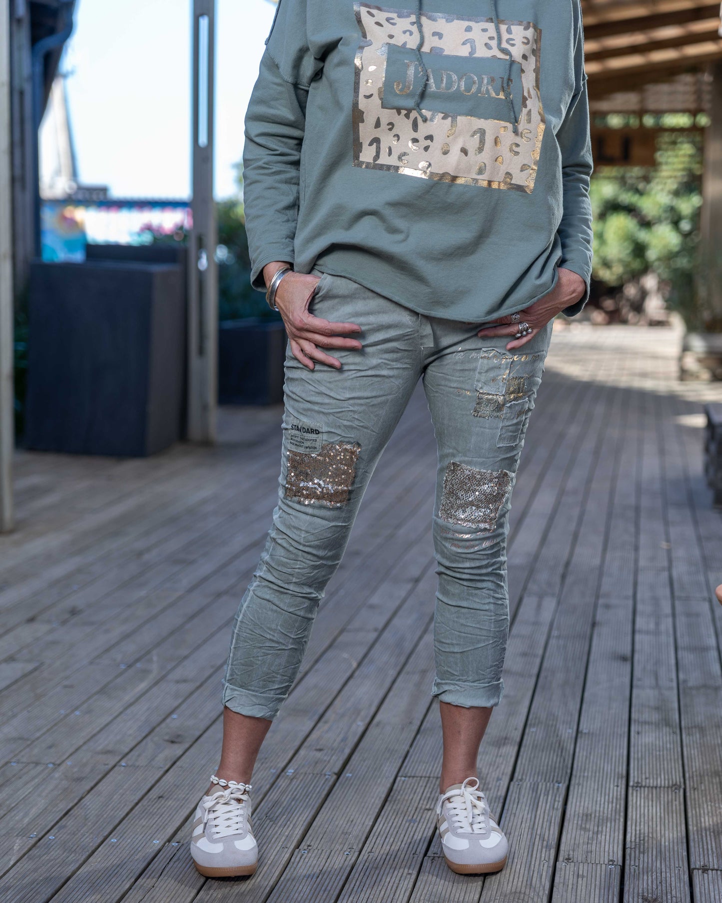 California Girl Drawstring Pants | Sage