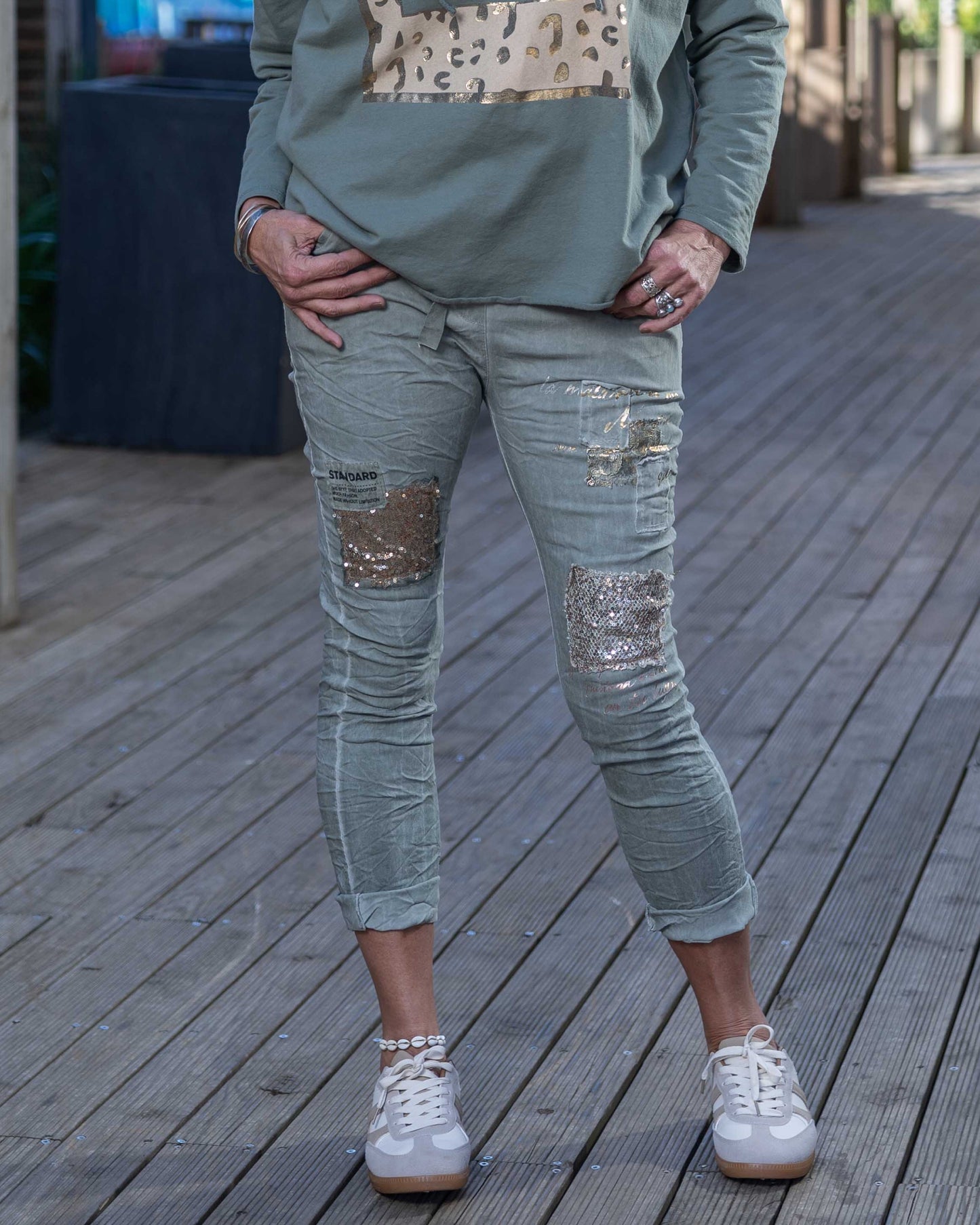 California Girl Drawstring Pants | Sage