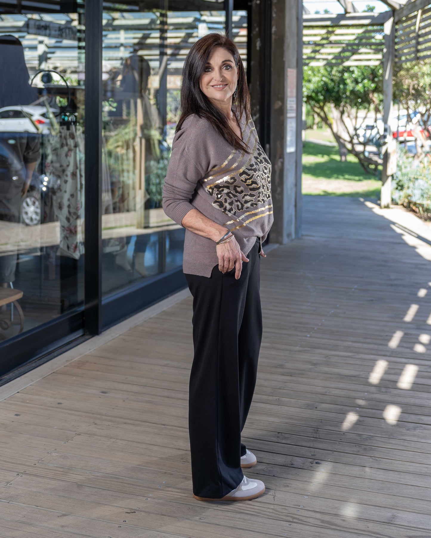Caught In The Ruffle Knit | Taupe