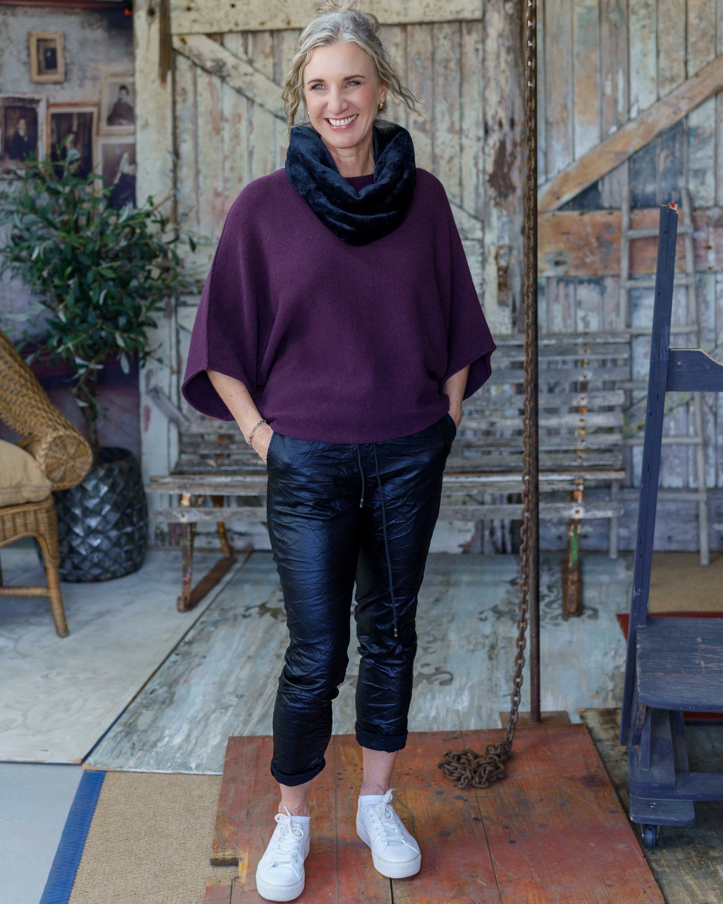 Chasing Joy Knit | Burgundy