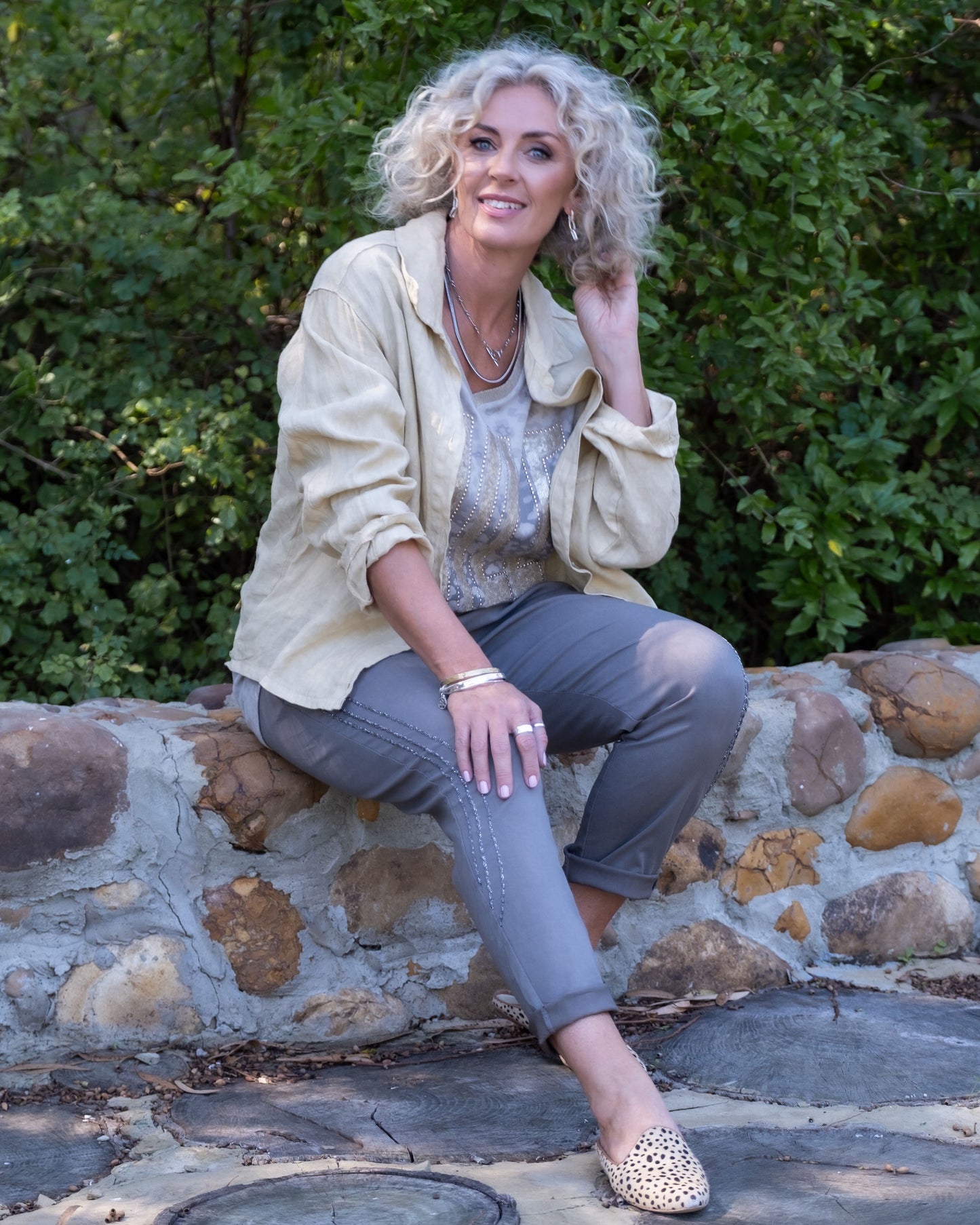 Chic Charisma Linen Jacket | Straw