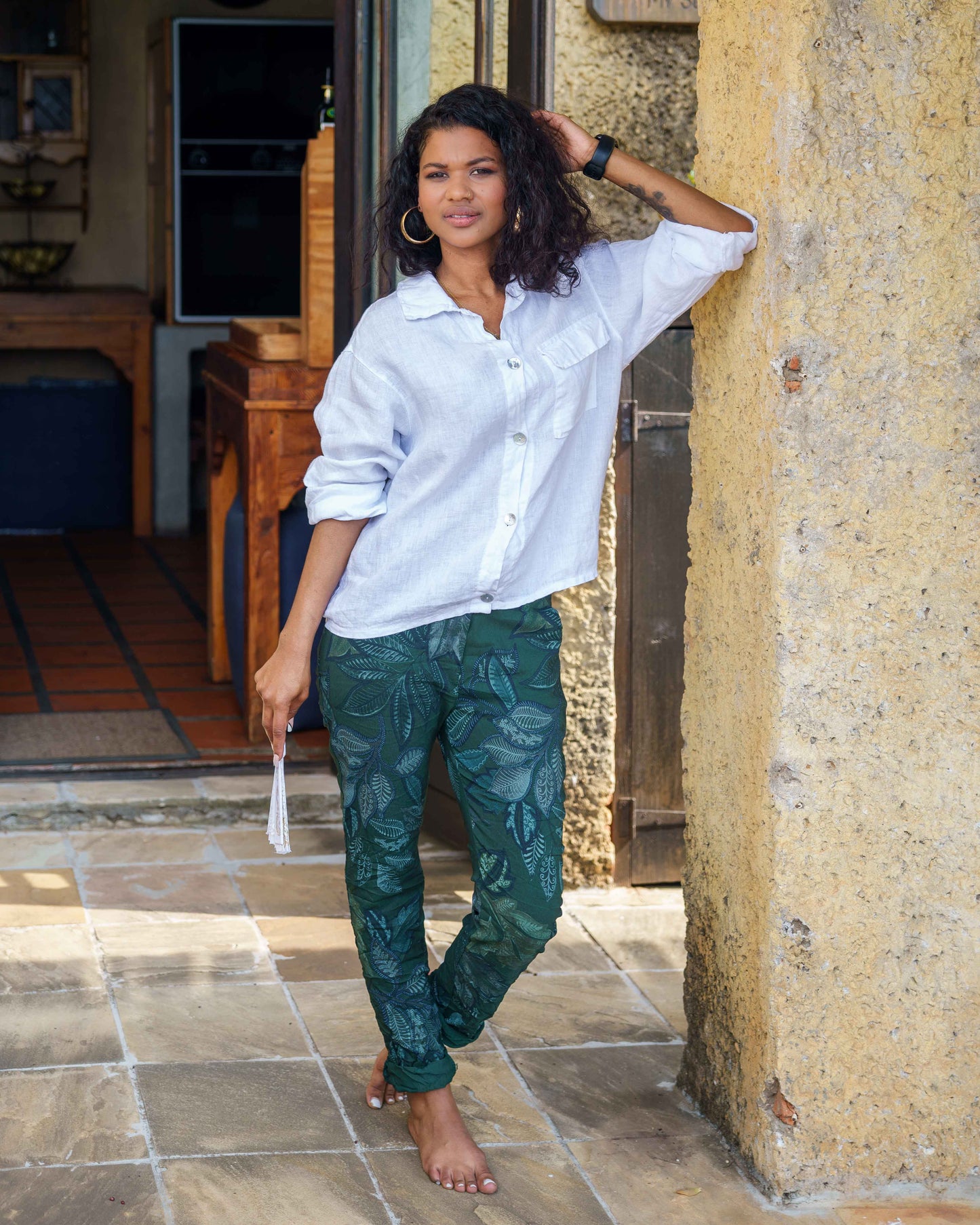 Falling For You Drawstring Pants | Forest