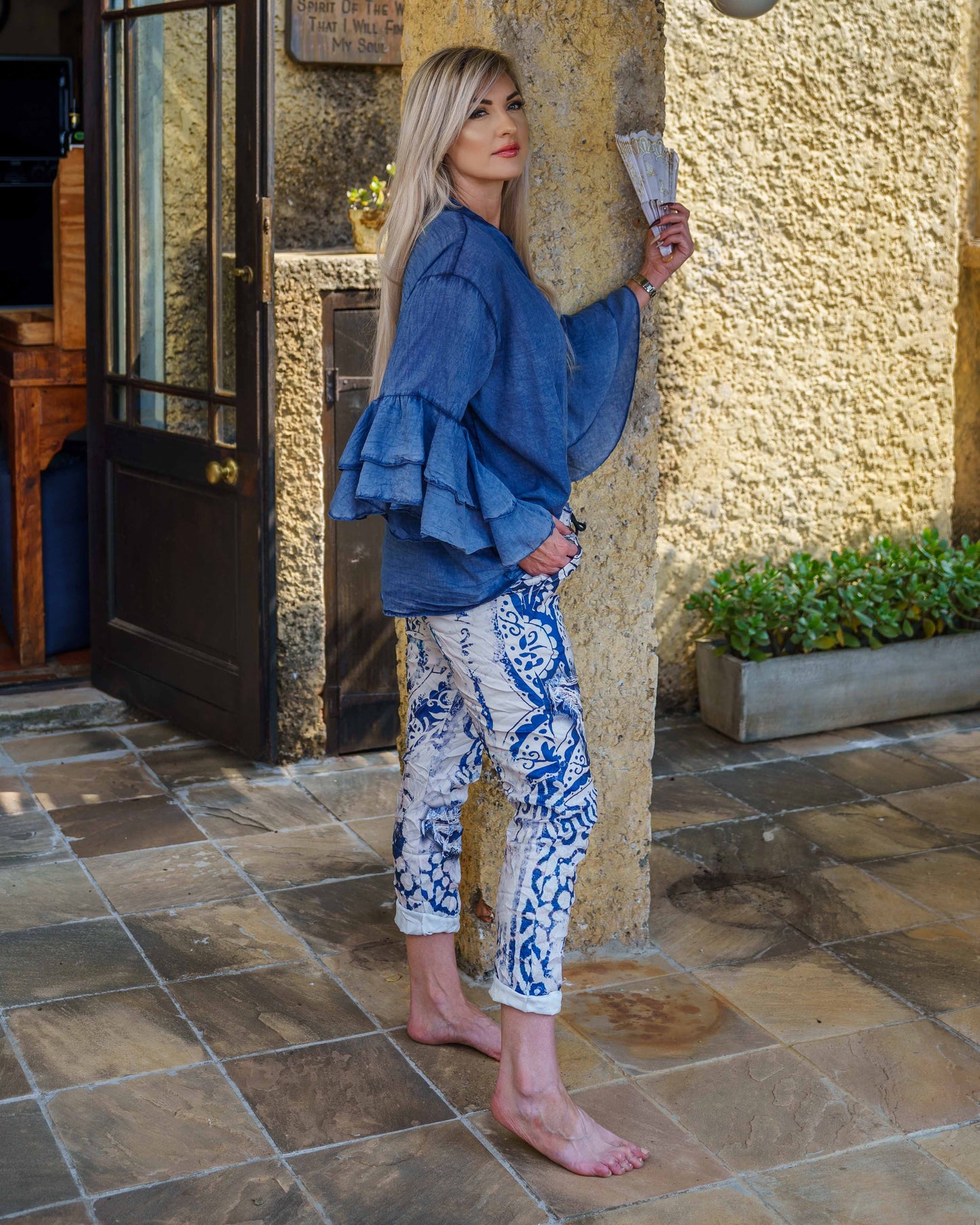 Cloud Sleeve Top | Blue