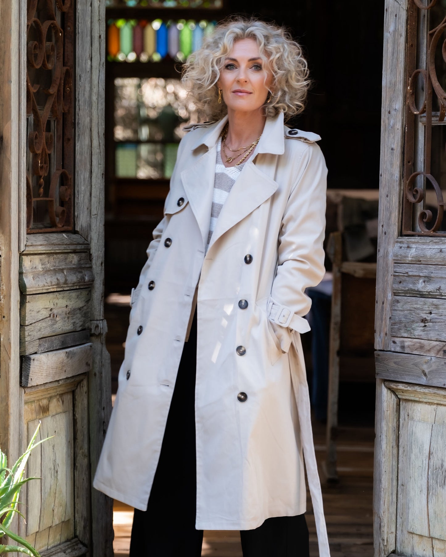 Dancing In The Rain Trench | Beige