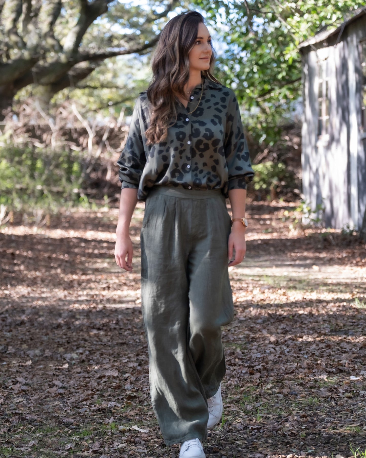 Effortless Linen Pants | Olive