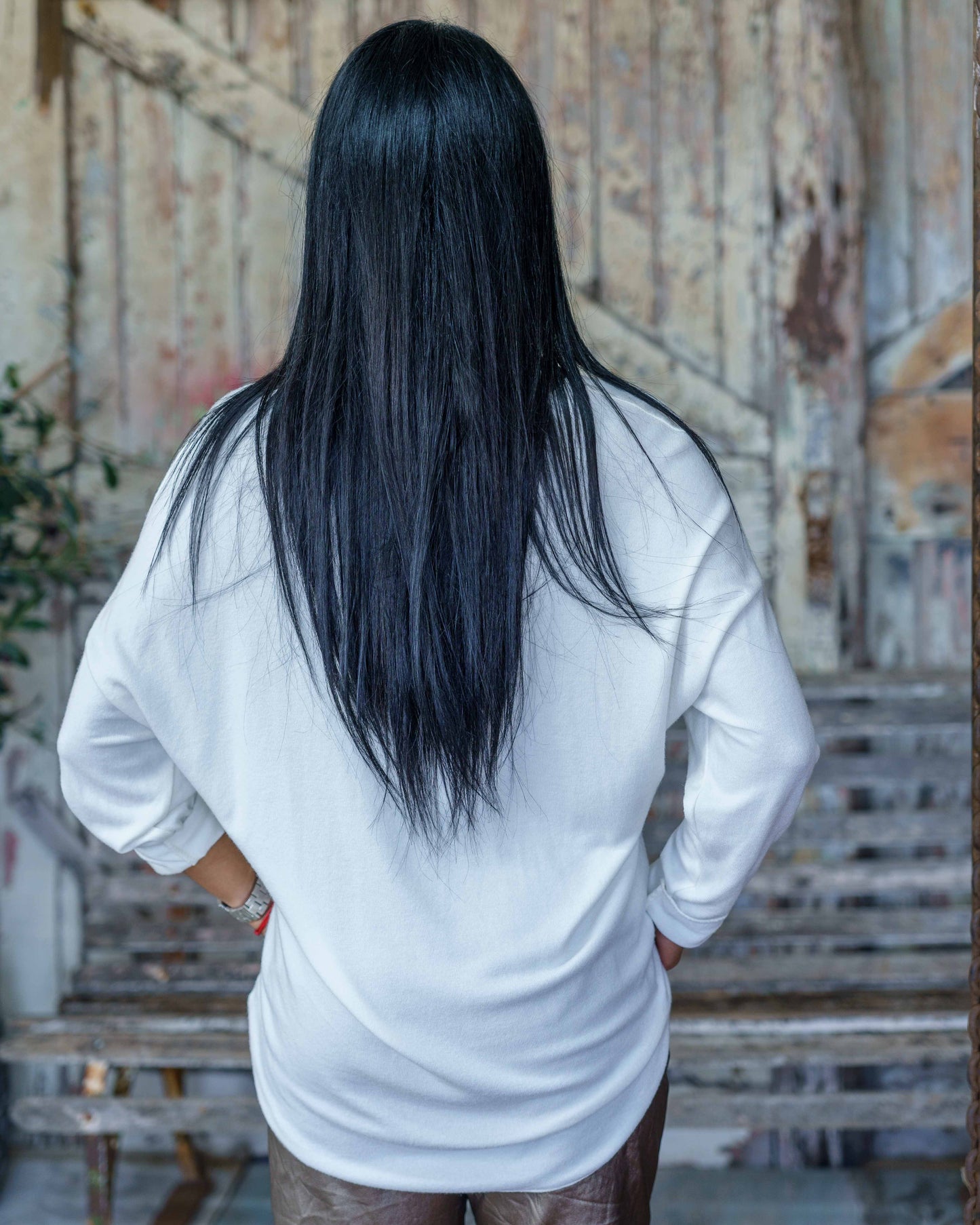 Embossed Love Top | Ivory