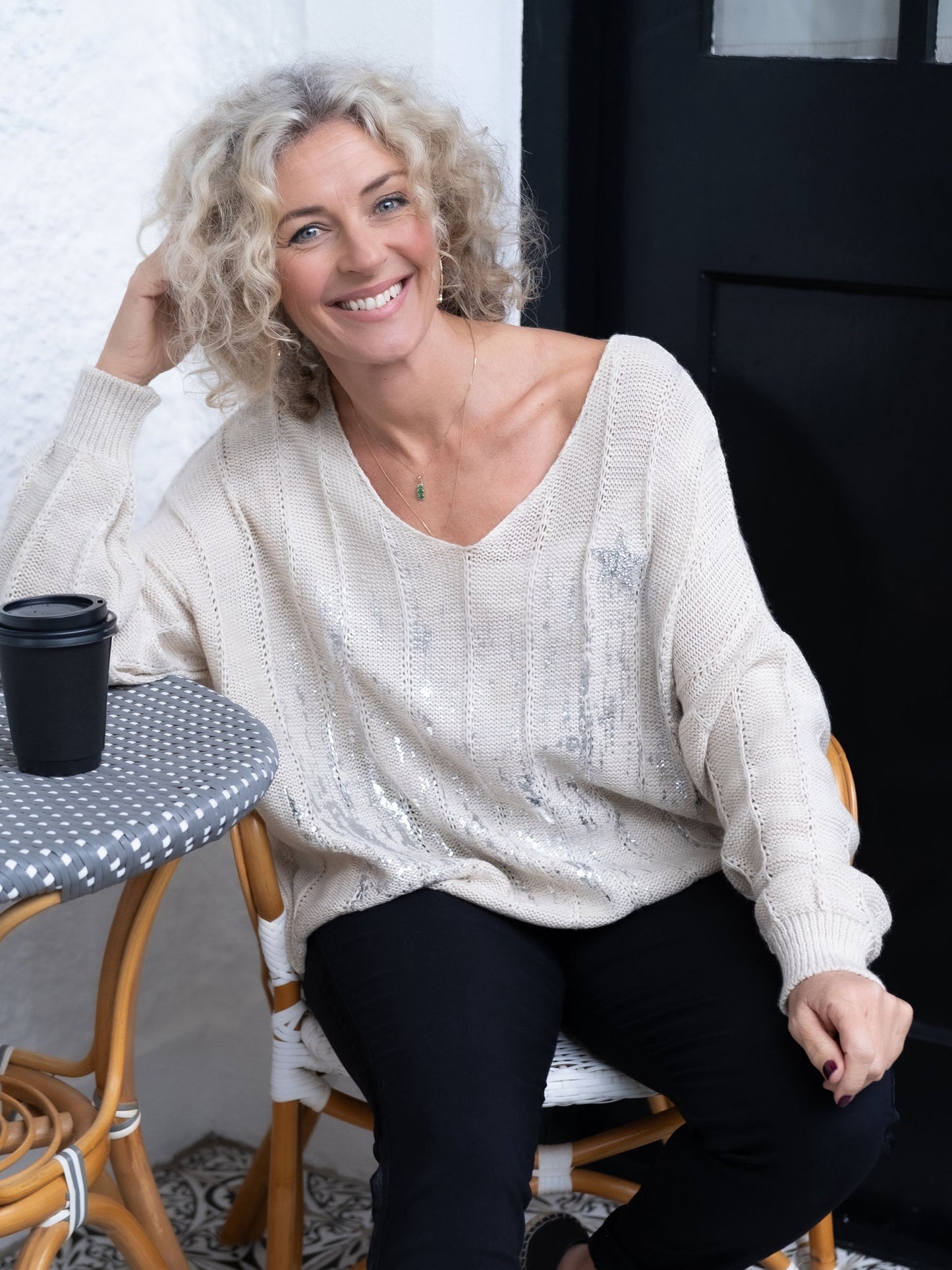 Falling Star Knit | Beige