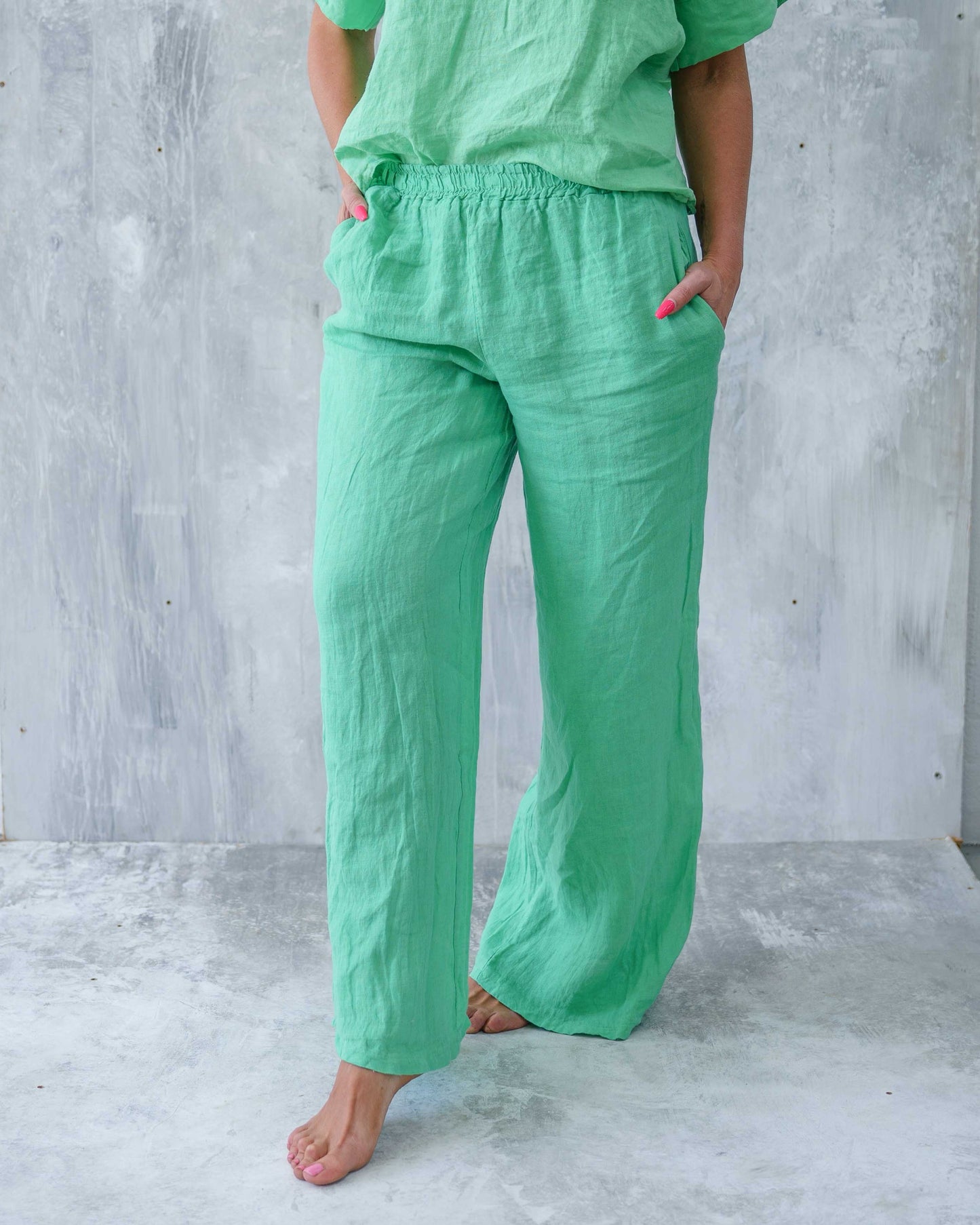 Forevermore Linen Pants | Green