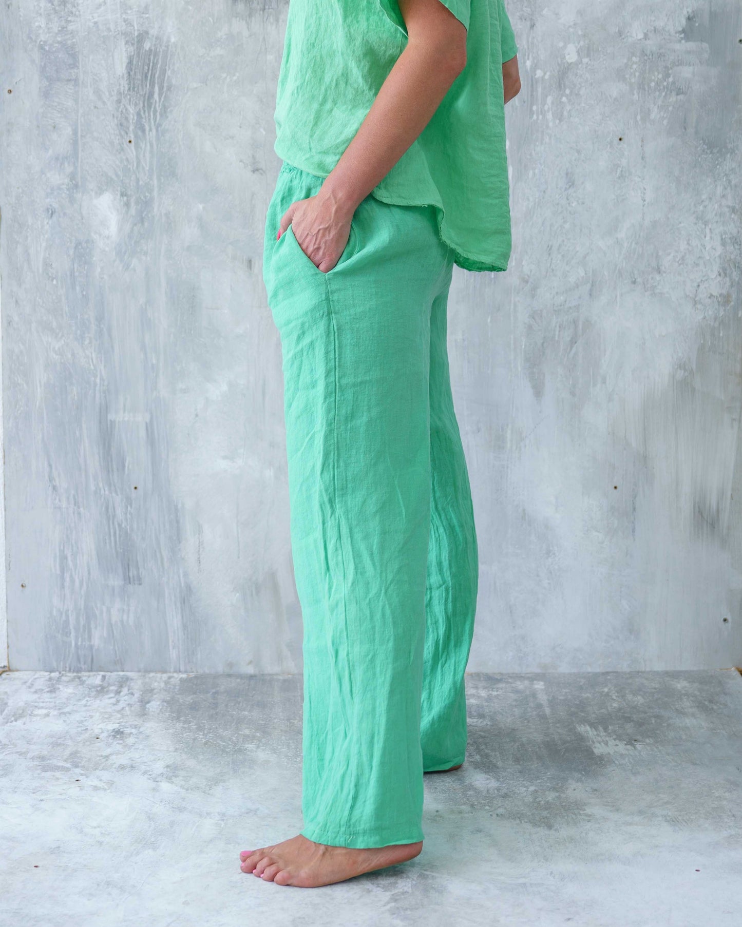 Forevermore Linen Pants | Green