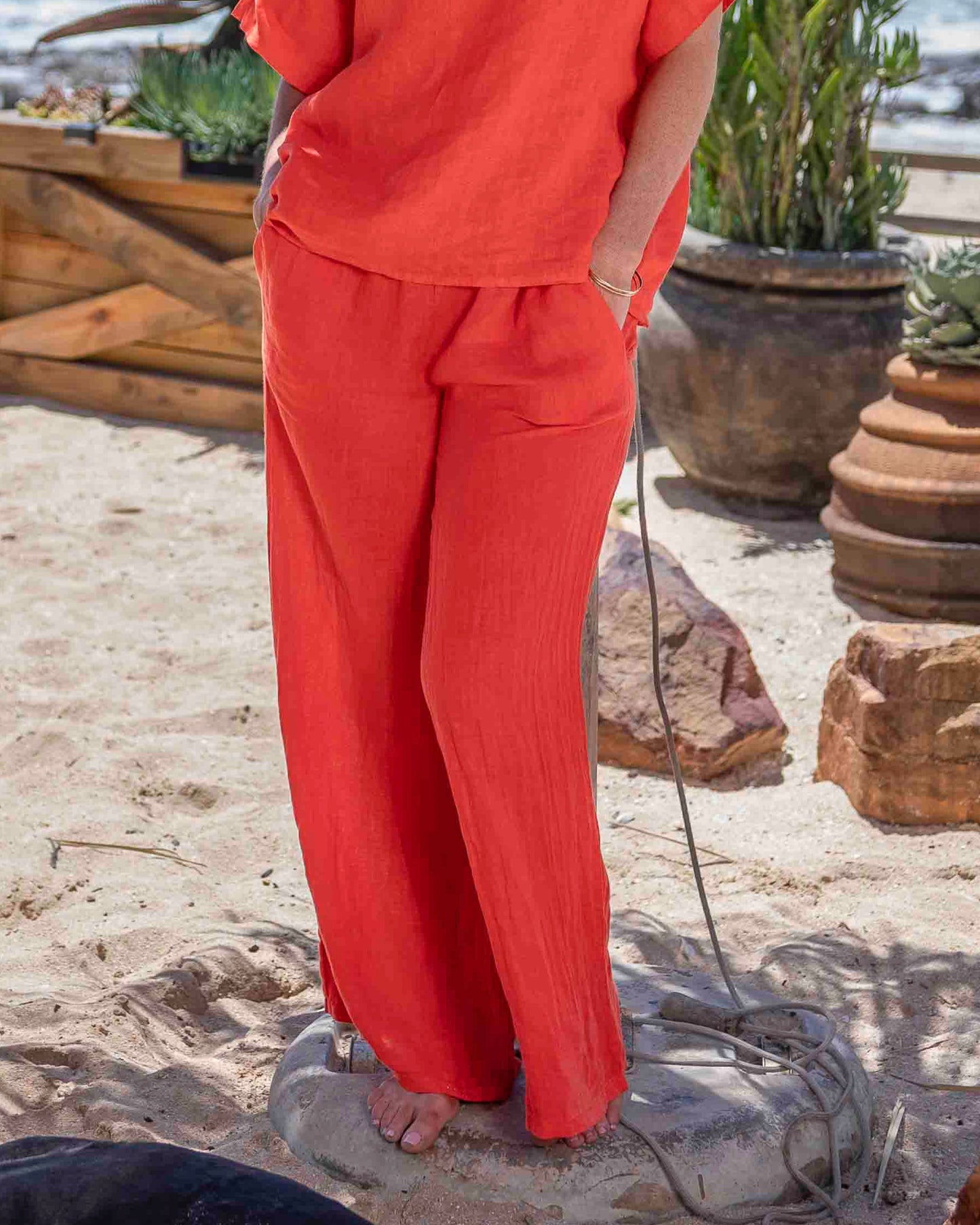Forevermore Linen Pants | Watermelon