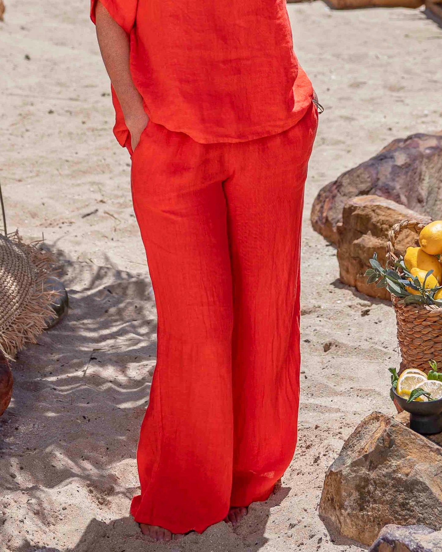 Forevermore Linen Pants | Watermelon