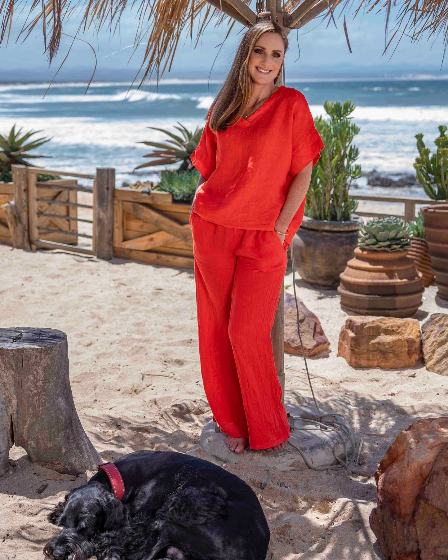 Forevermore Linen Pants | Watermelon