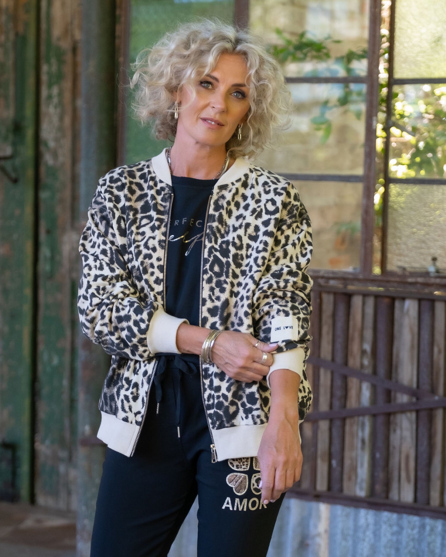 Frosted Ivory Zip Up Jacket