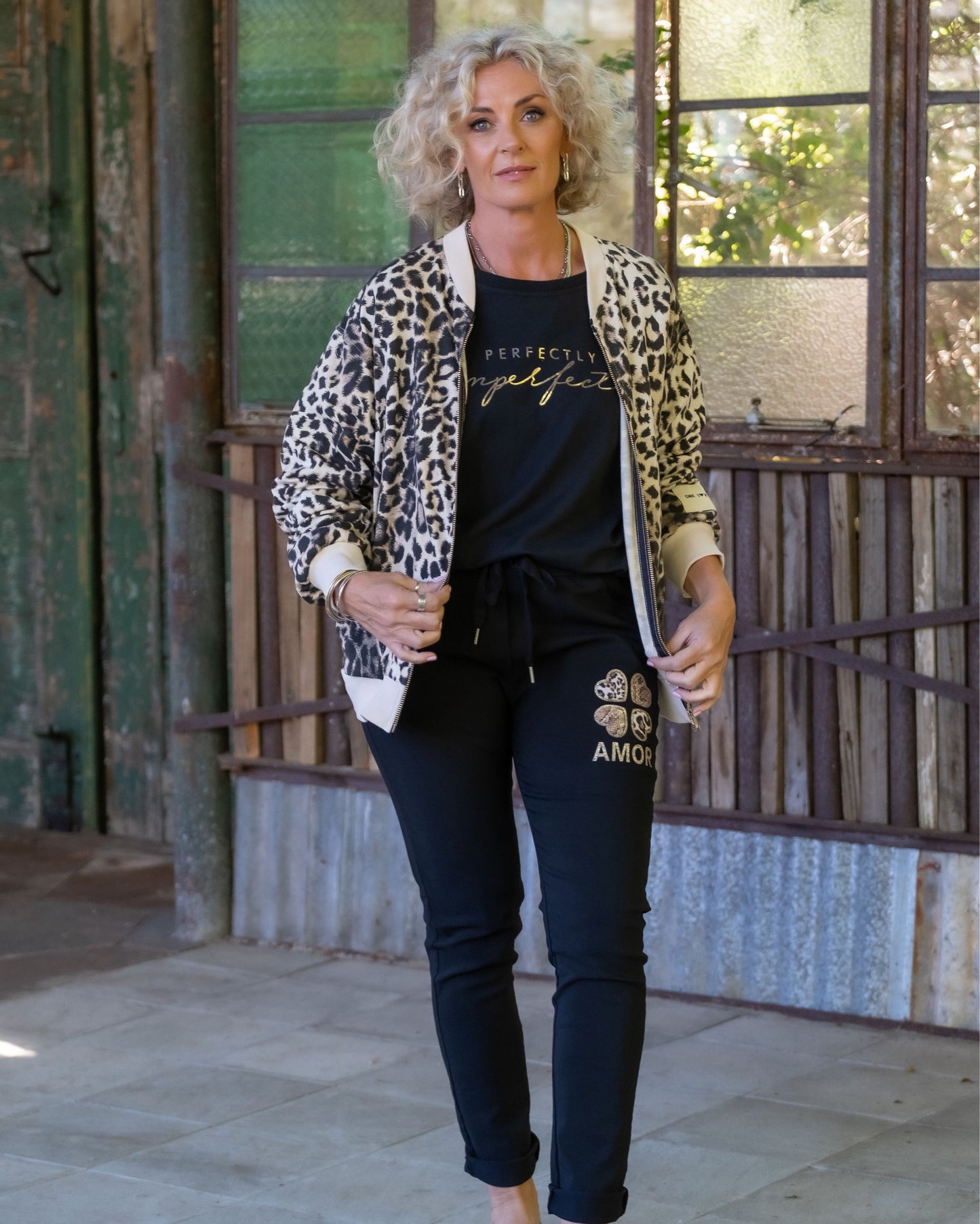 Frosted Ivory Zip Up Jacket