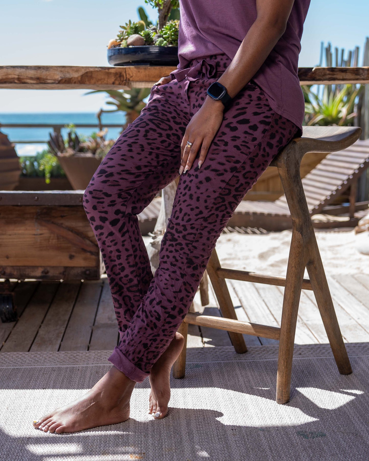 Glamour Galore Drawstring Pants | Grape