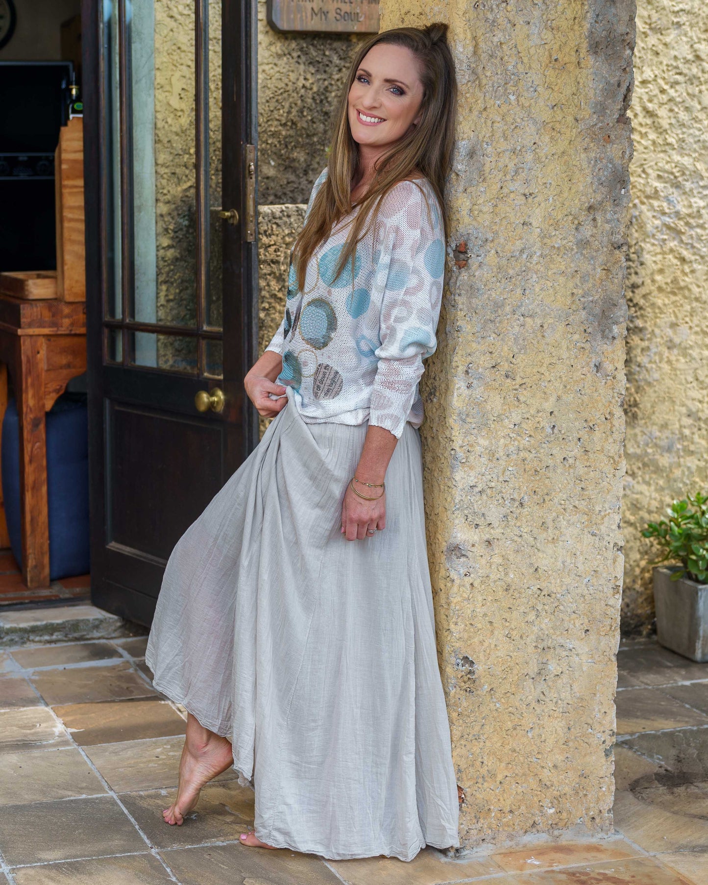 Uptown Girl Skirt | Beige