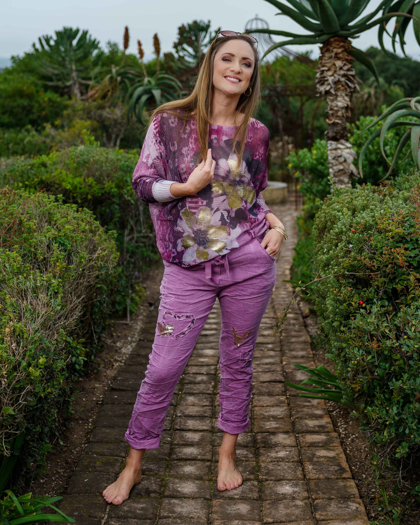 Heartbeat Drawstring Pants | Dusty Lavender