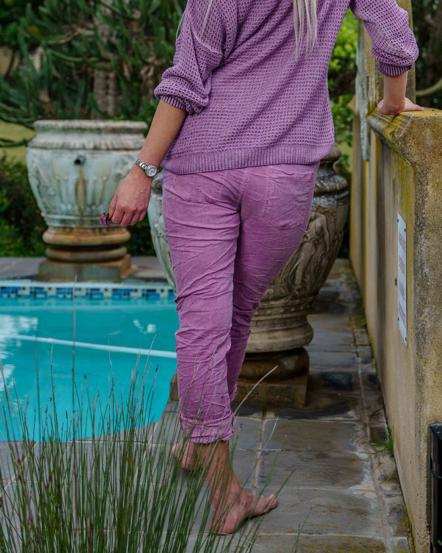 Heartbeat Drawstring Pants | Dusty Lavender