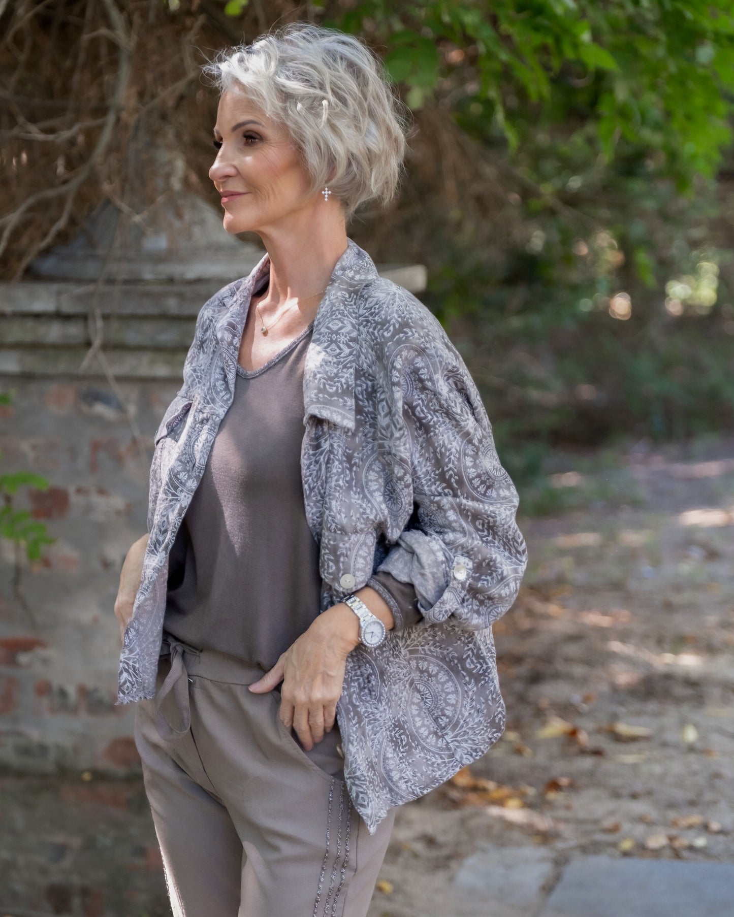 Jasmine Linen Top | Mocha