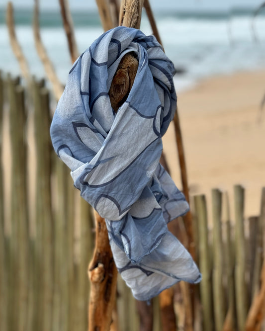 Daisy Flower Scarf | Blue