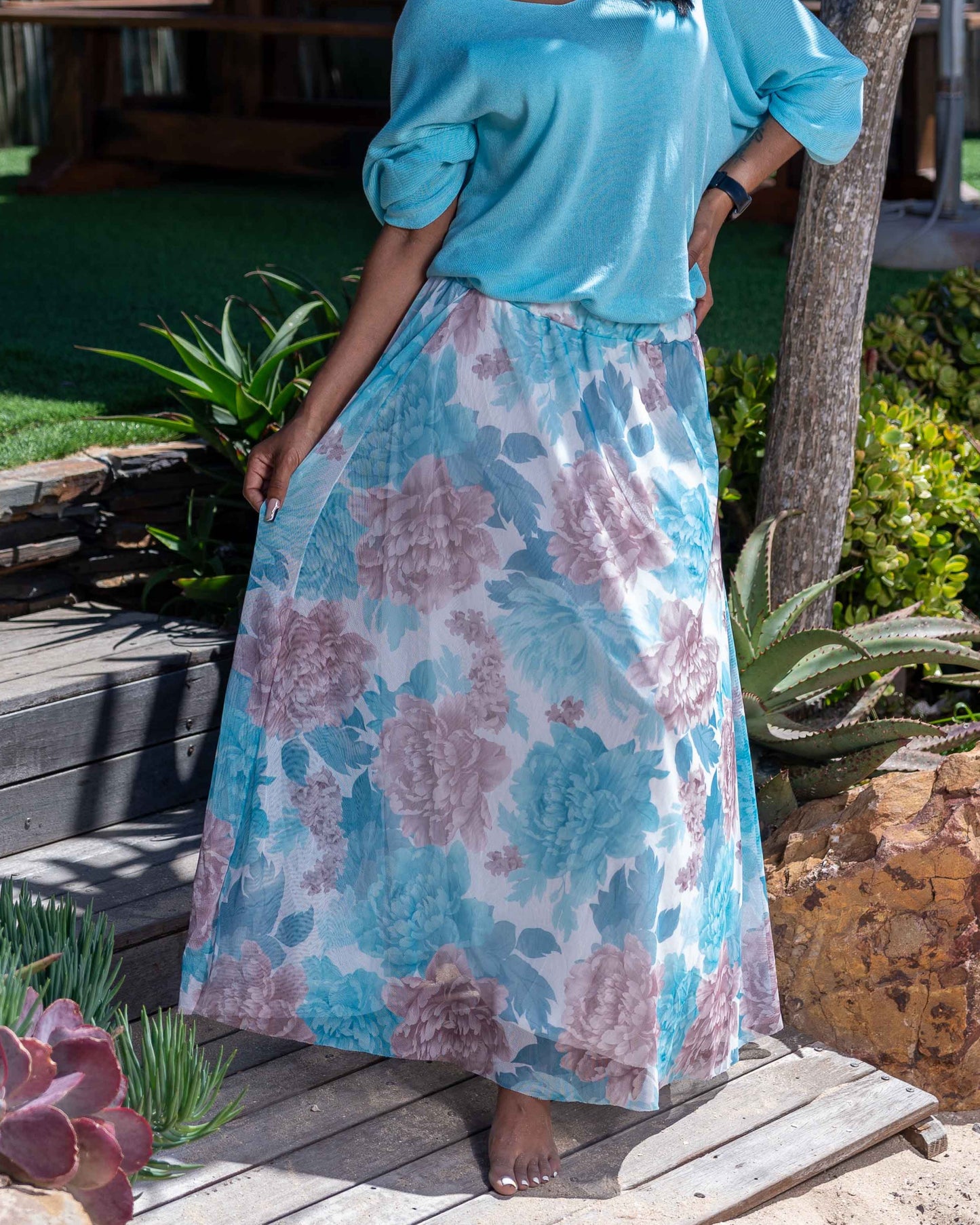 Palm Springs Skirt | Aqua