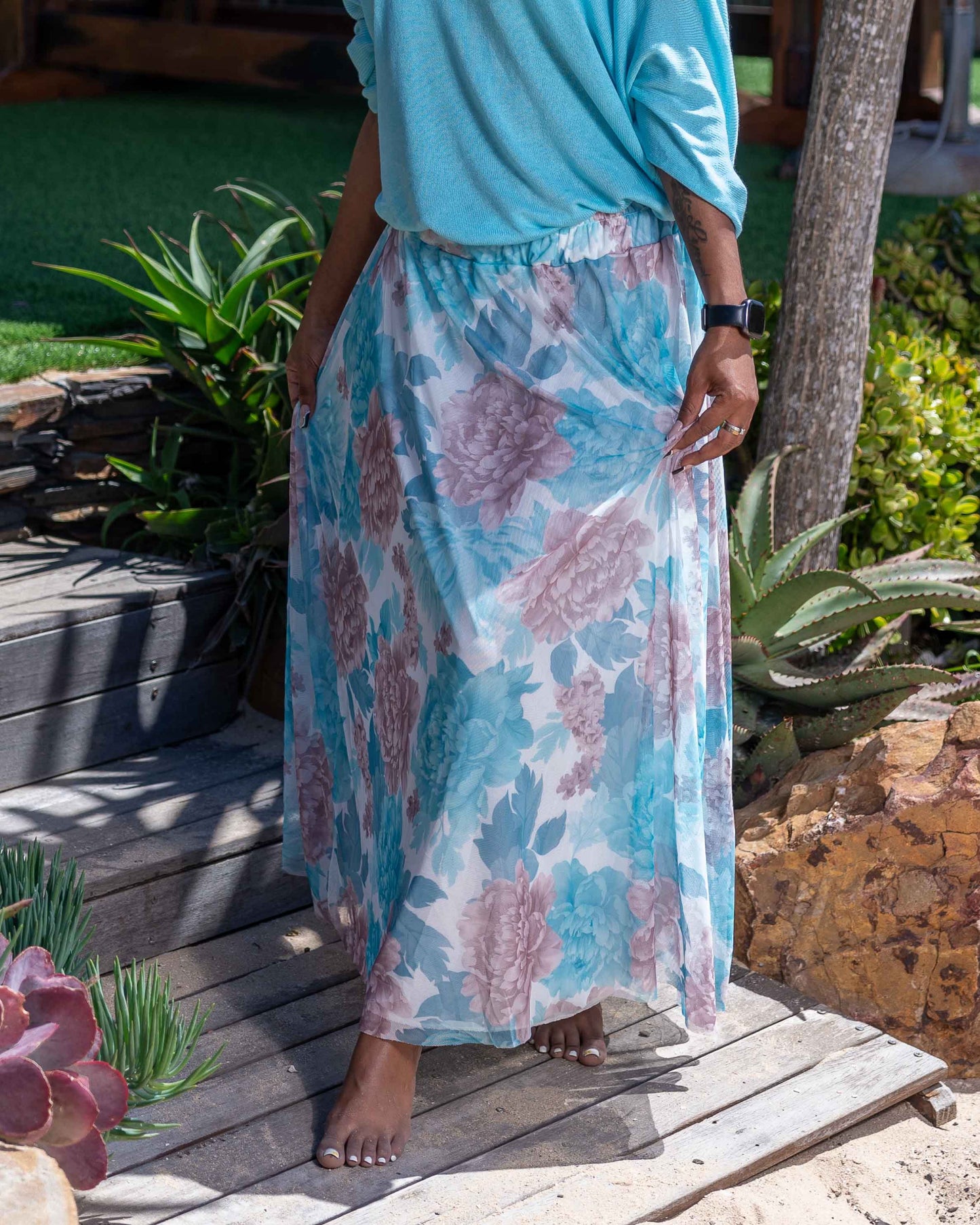 Palm Springs Skirt | Aqua