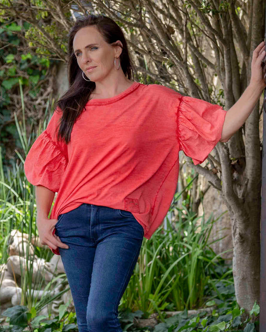 Bubble Sleeve Beauty | Red