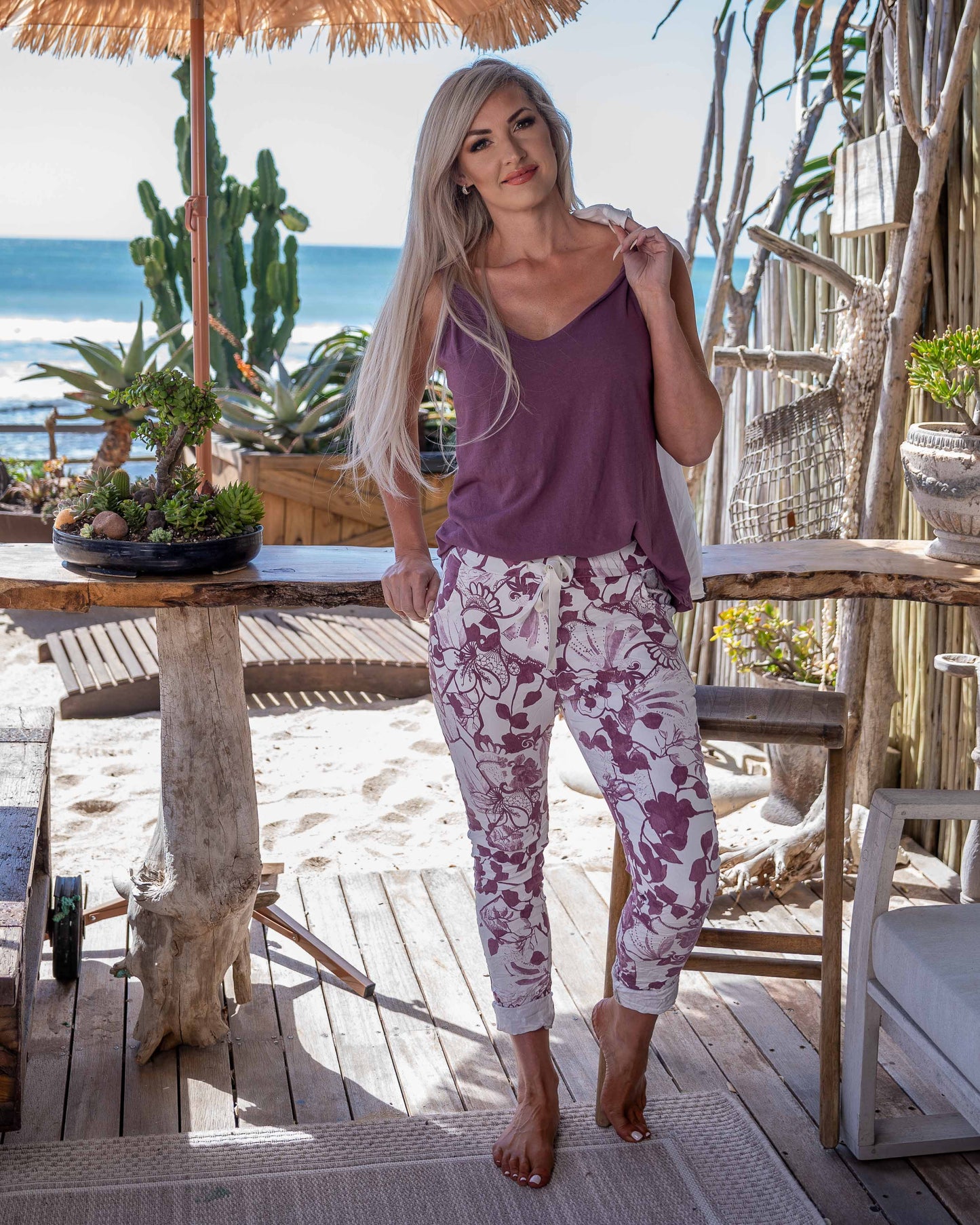 Joyful Bliss Twisted Cami | Grape