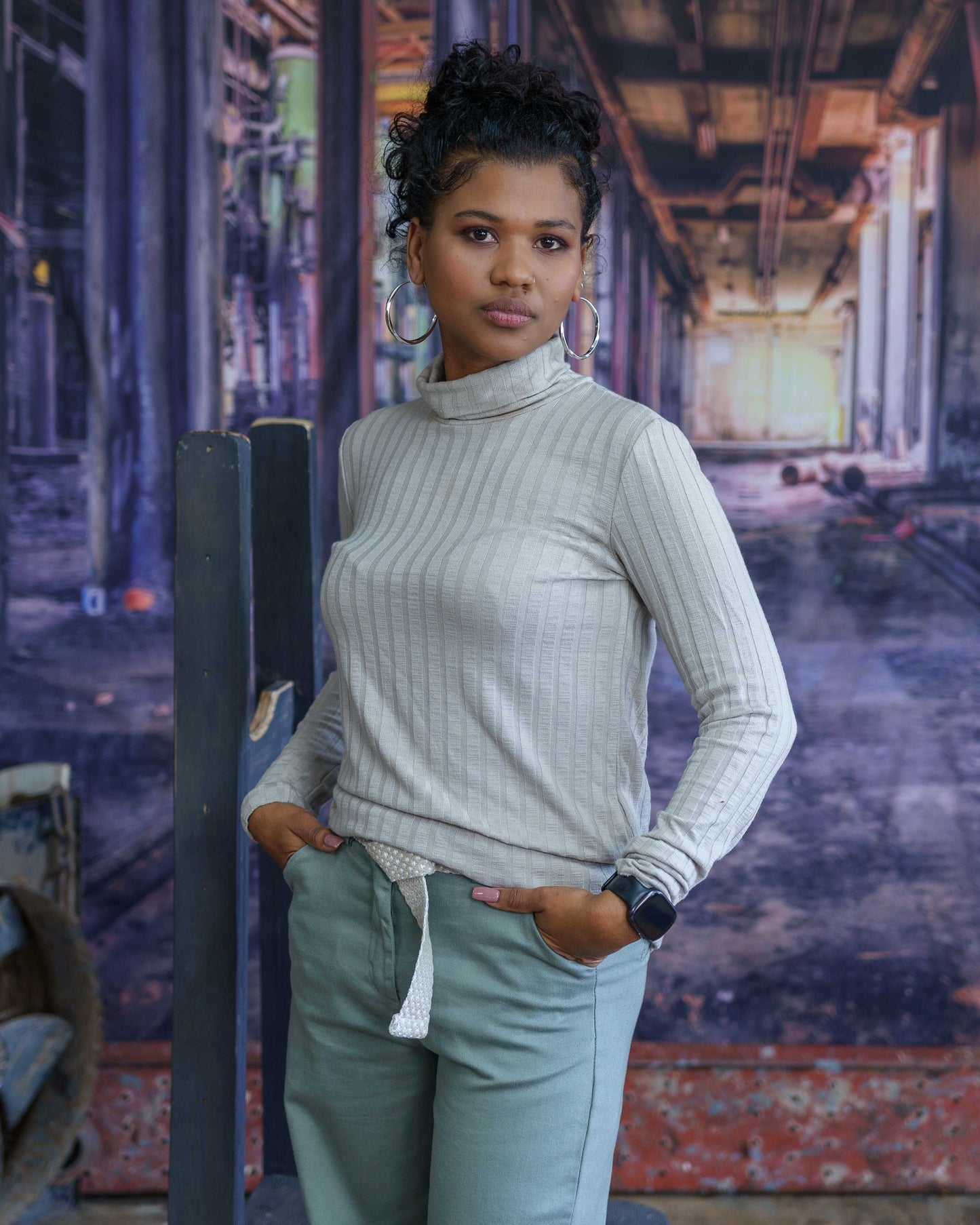 Last Light Polo Neck | Beige