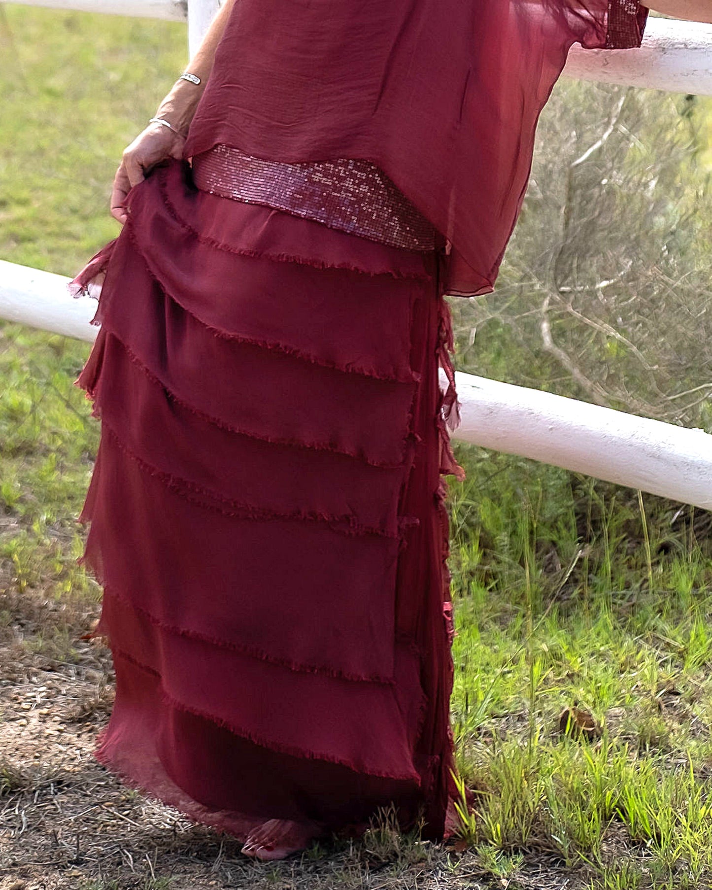Layer Up Skirt | Burgundy