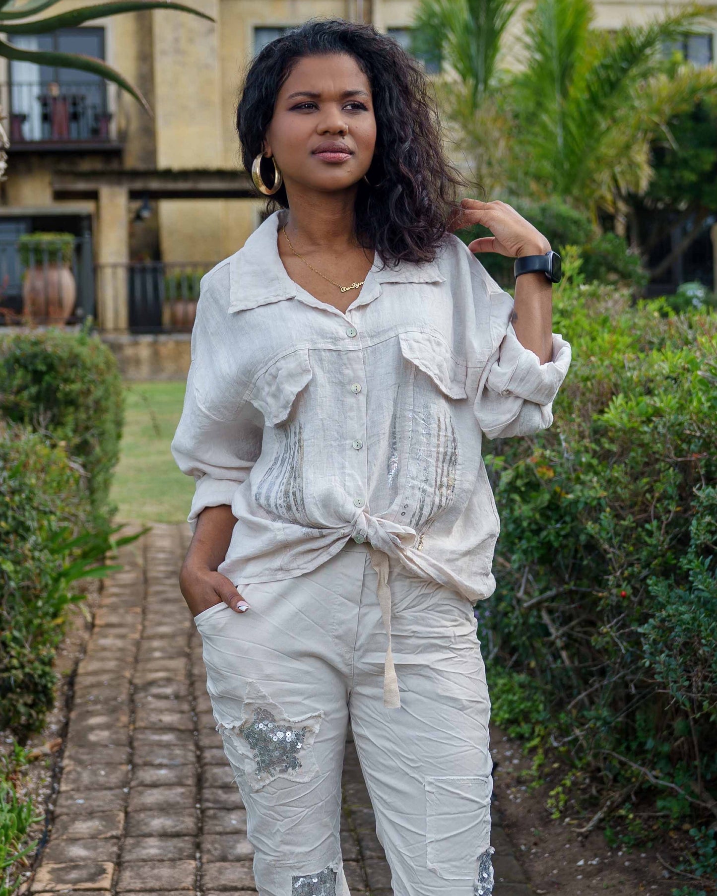 Linen Bliss Jacket | Beige