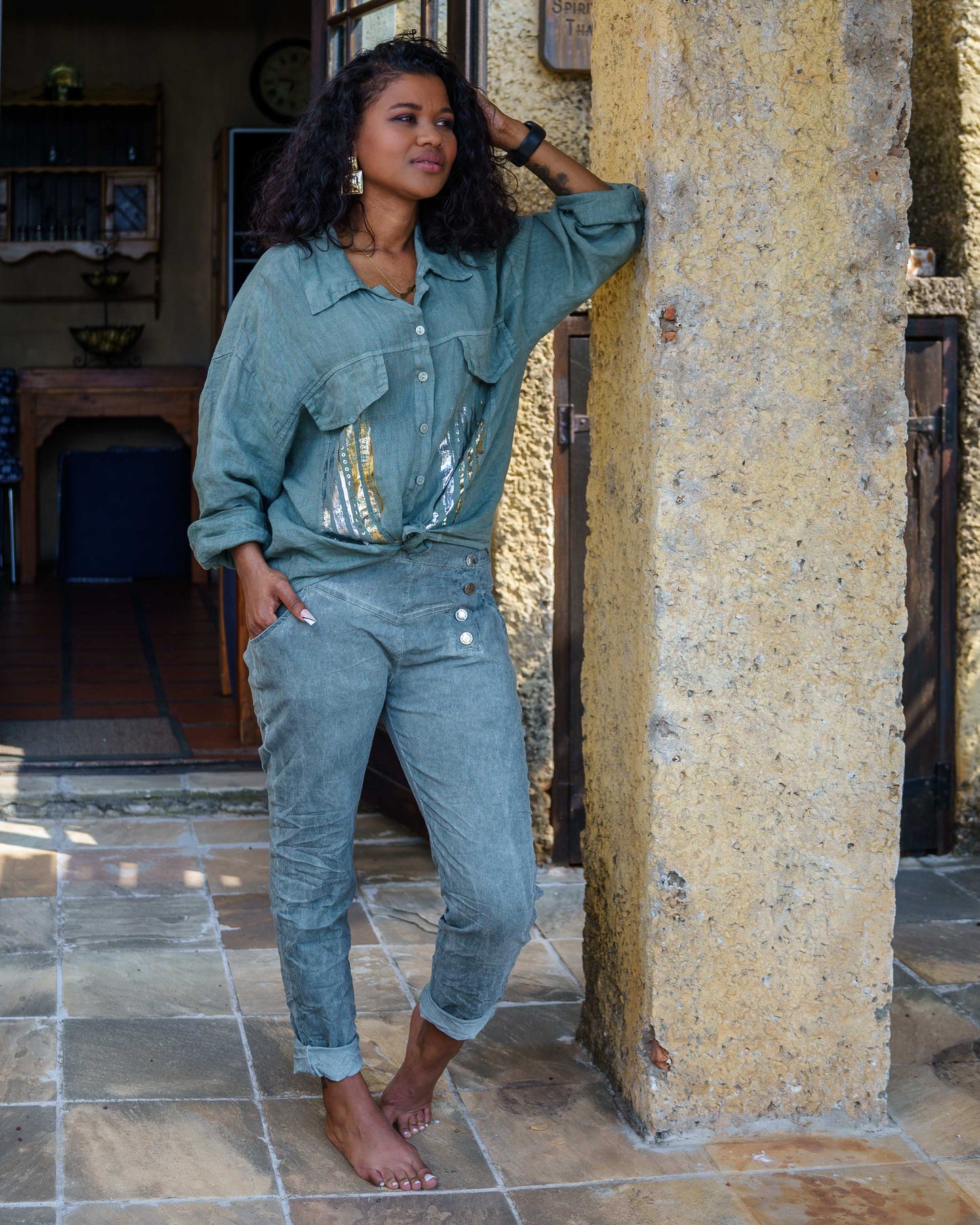 Linen Bliss Jacket | Olive