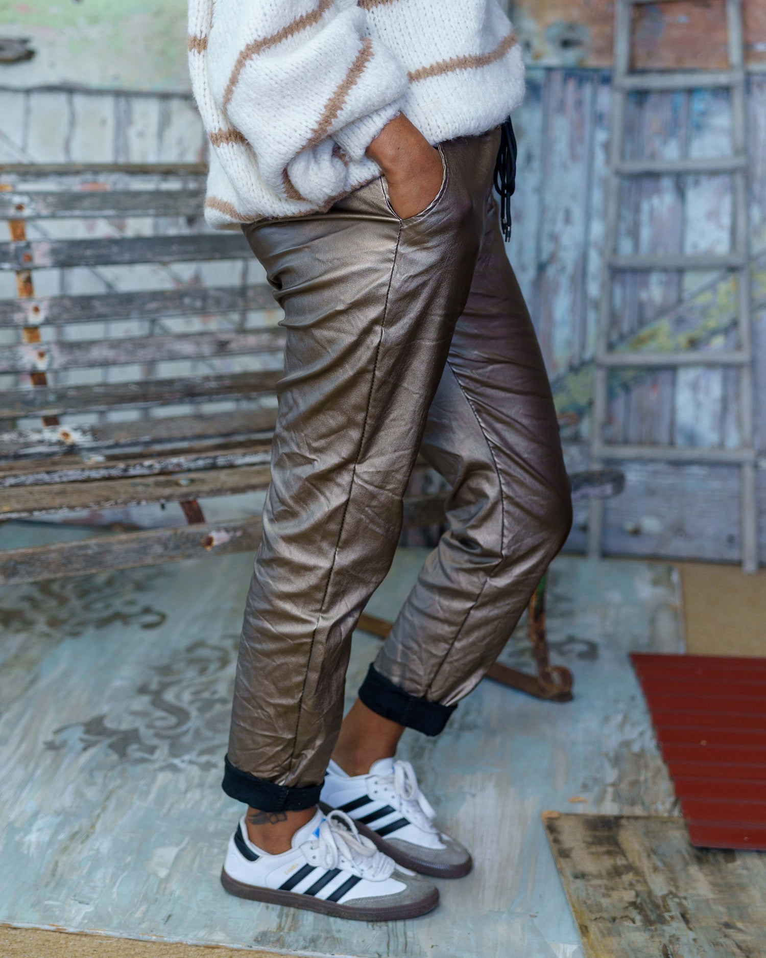 My Mistake Drawstring Pants | Bronze