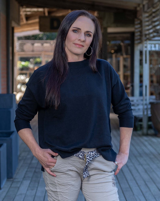 Not Over You Knit | Black