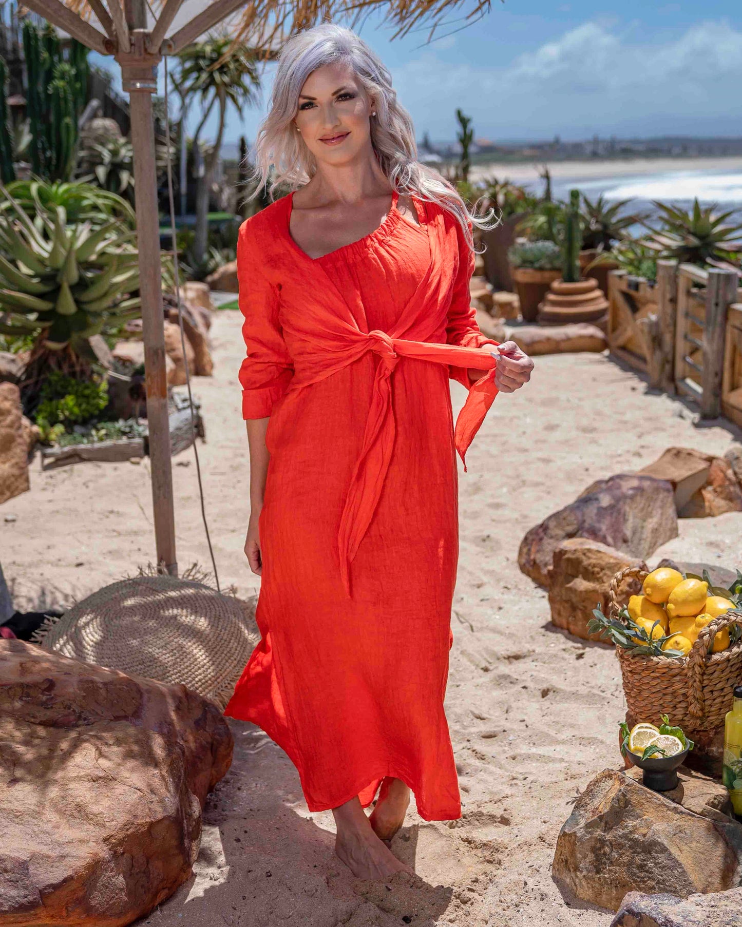 One Shoulder Dress | Watermelon