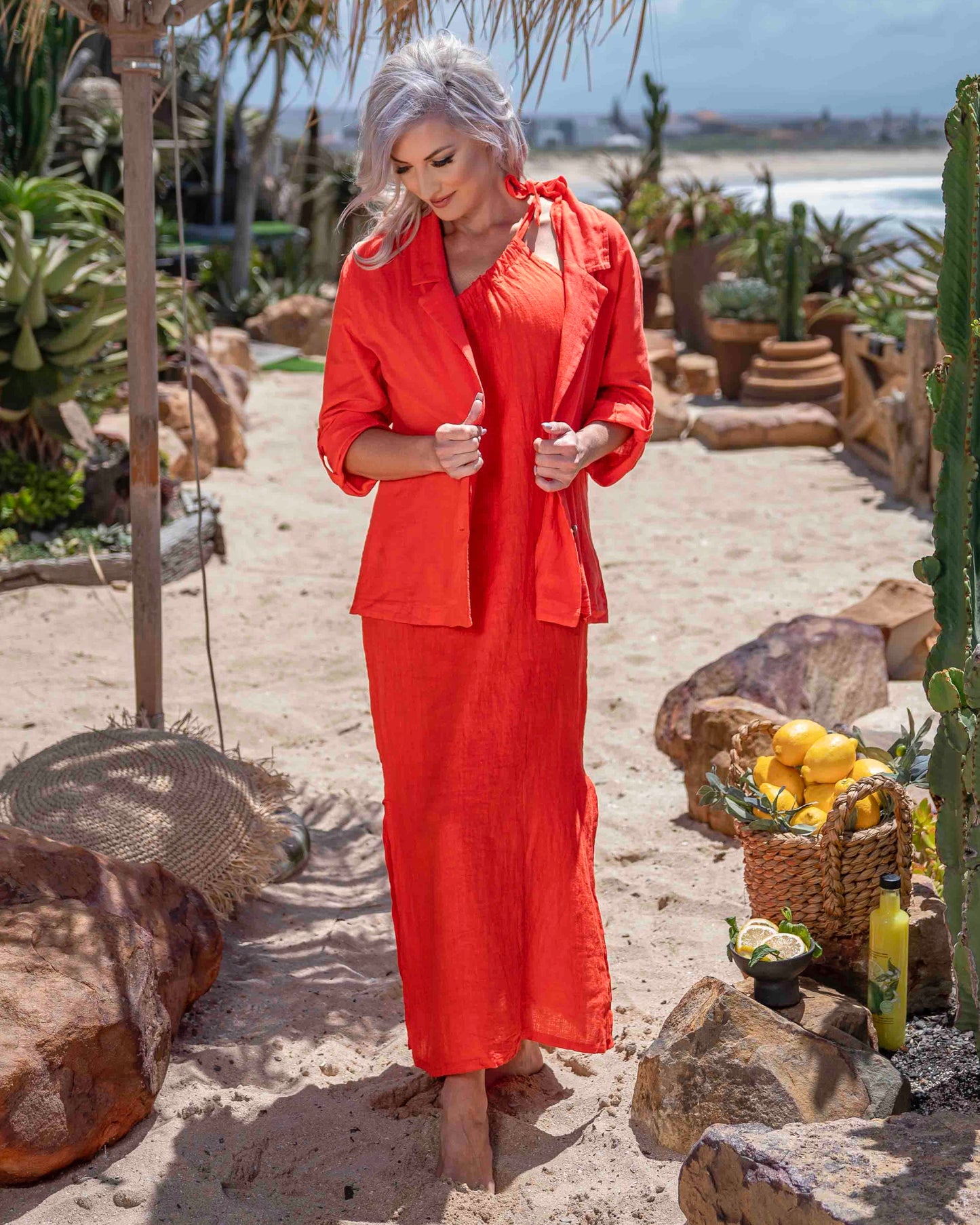 One Shoulder Dress | Watermelon