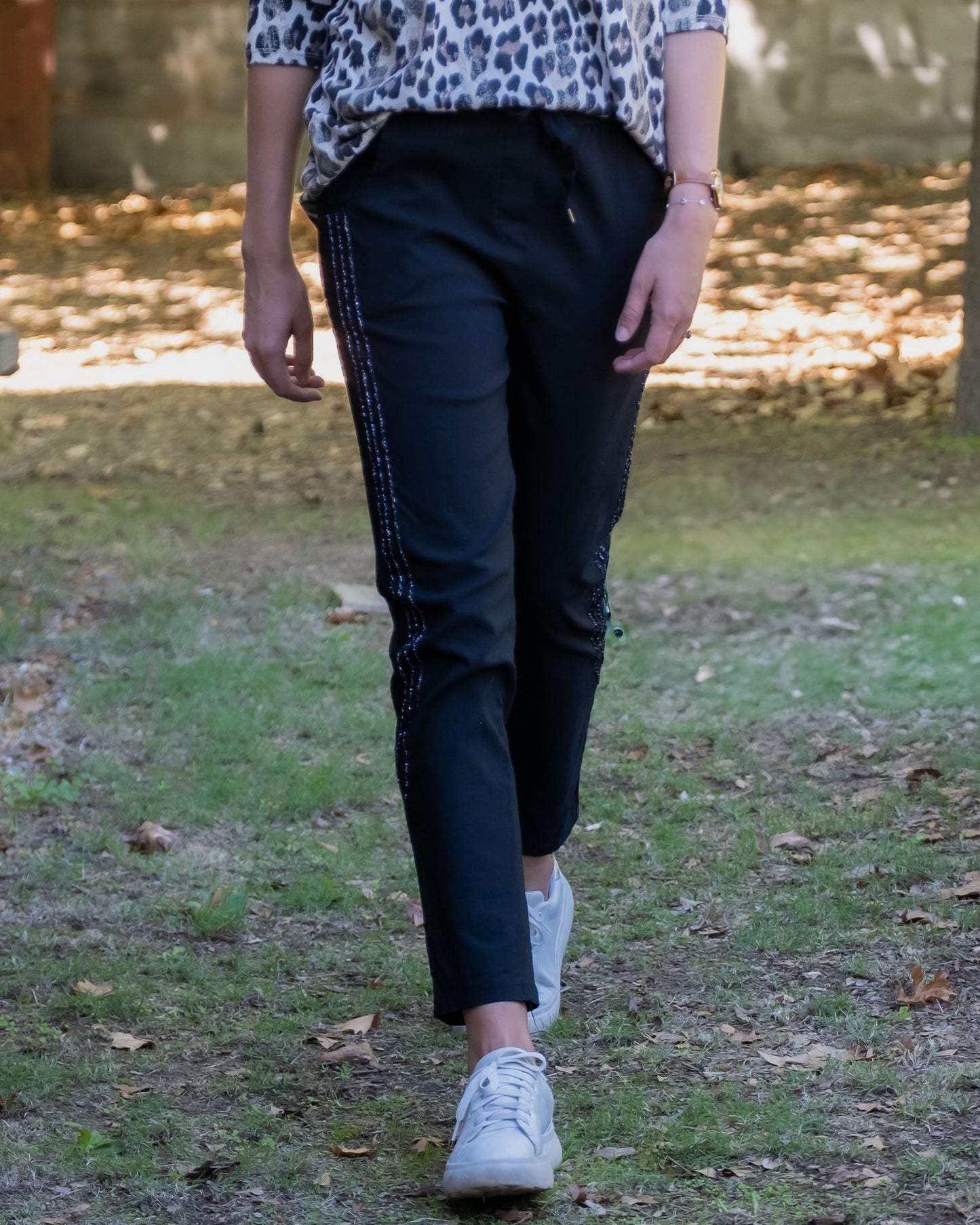 One Step Ahead Drawstring Pants | Black