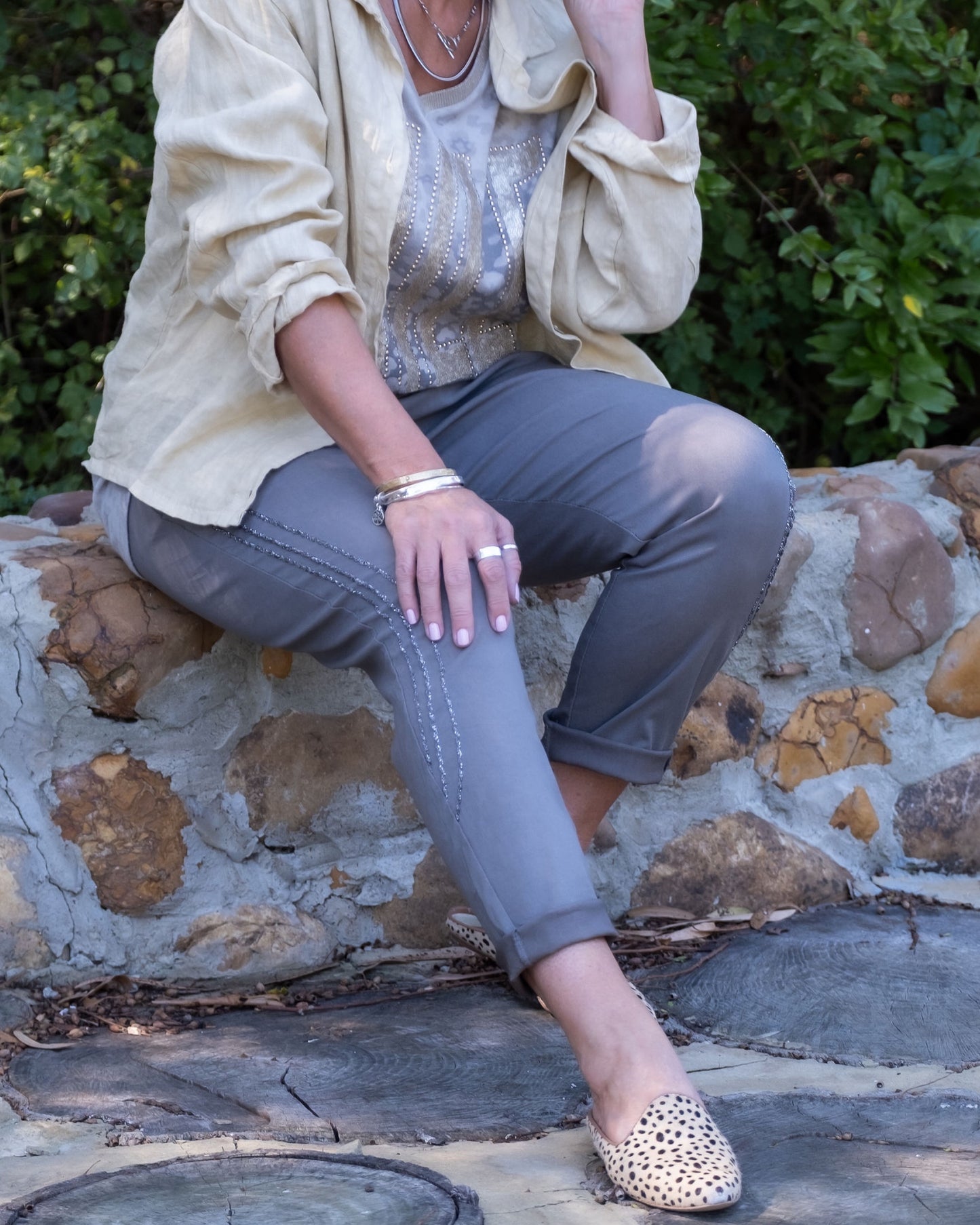One Step Ahead Drawstring Pants | Taupe